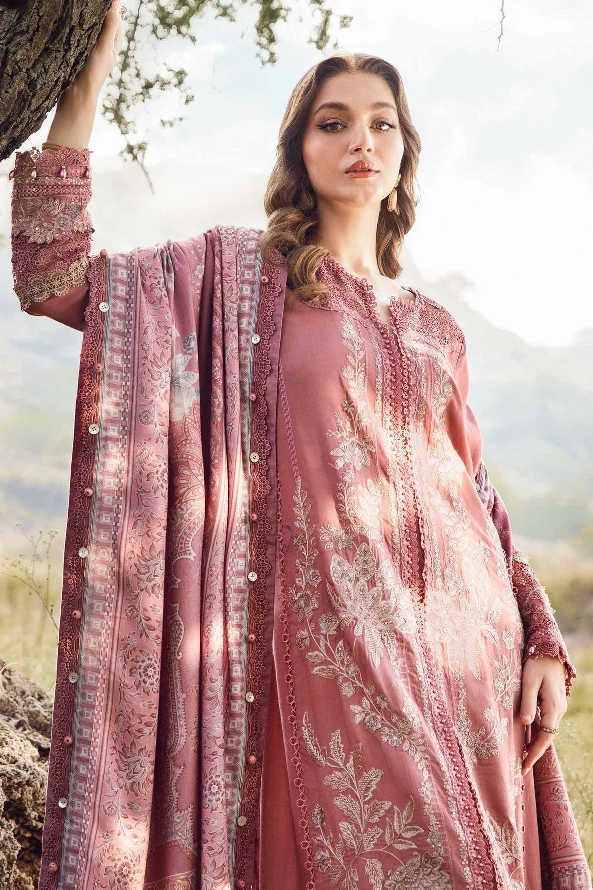 Maria B | M Prints Winter 24 | MPT-2404-A - Aqsa Fabrics