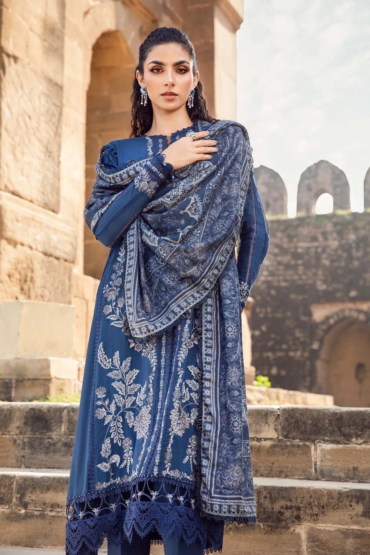 Maria B | M Prints Winter 24 | MPT-2404-B - Aqsa Fabrics