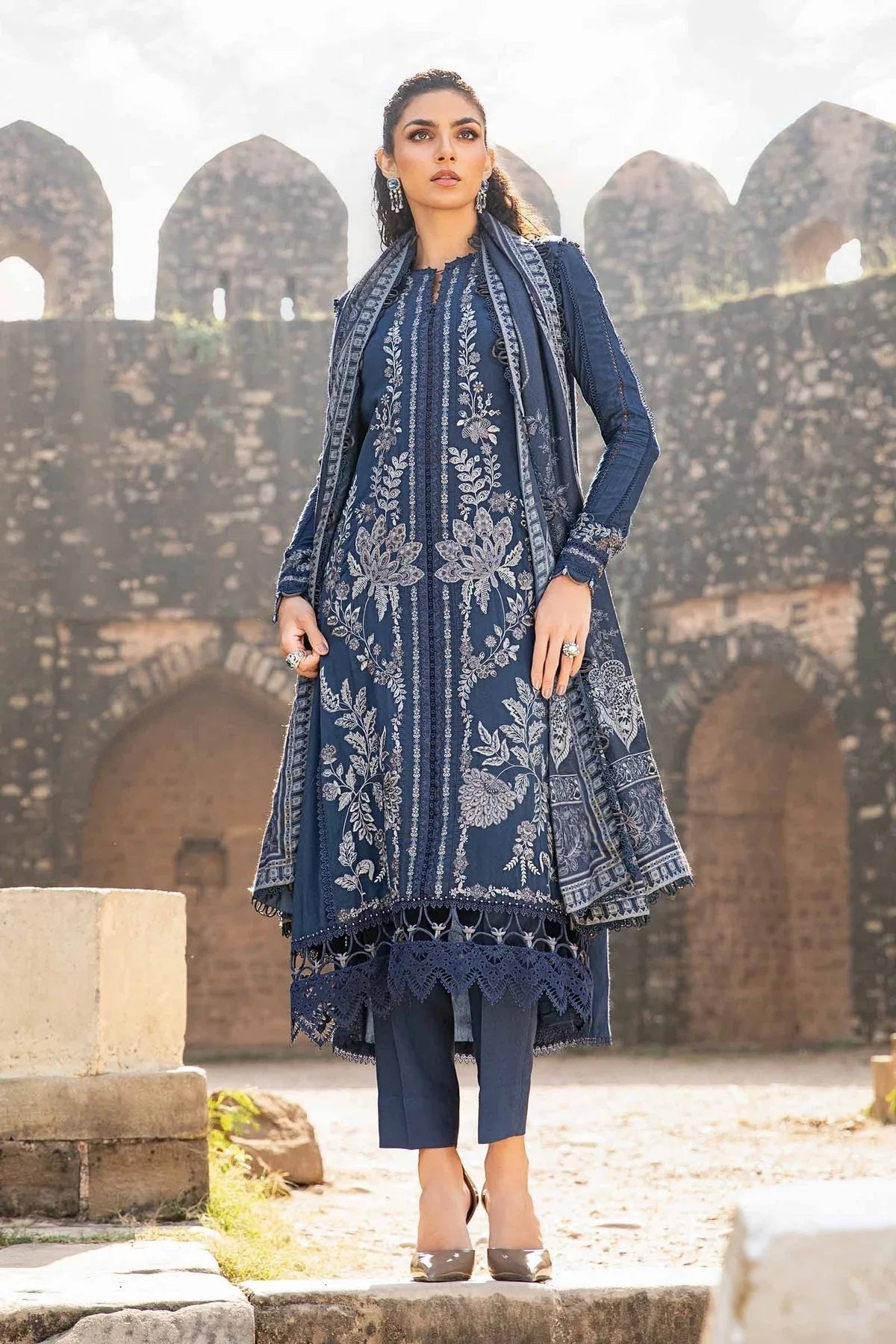 Maria B | M Prints Winter 24 | MPT-2404-B - Aqsa Fabrics
