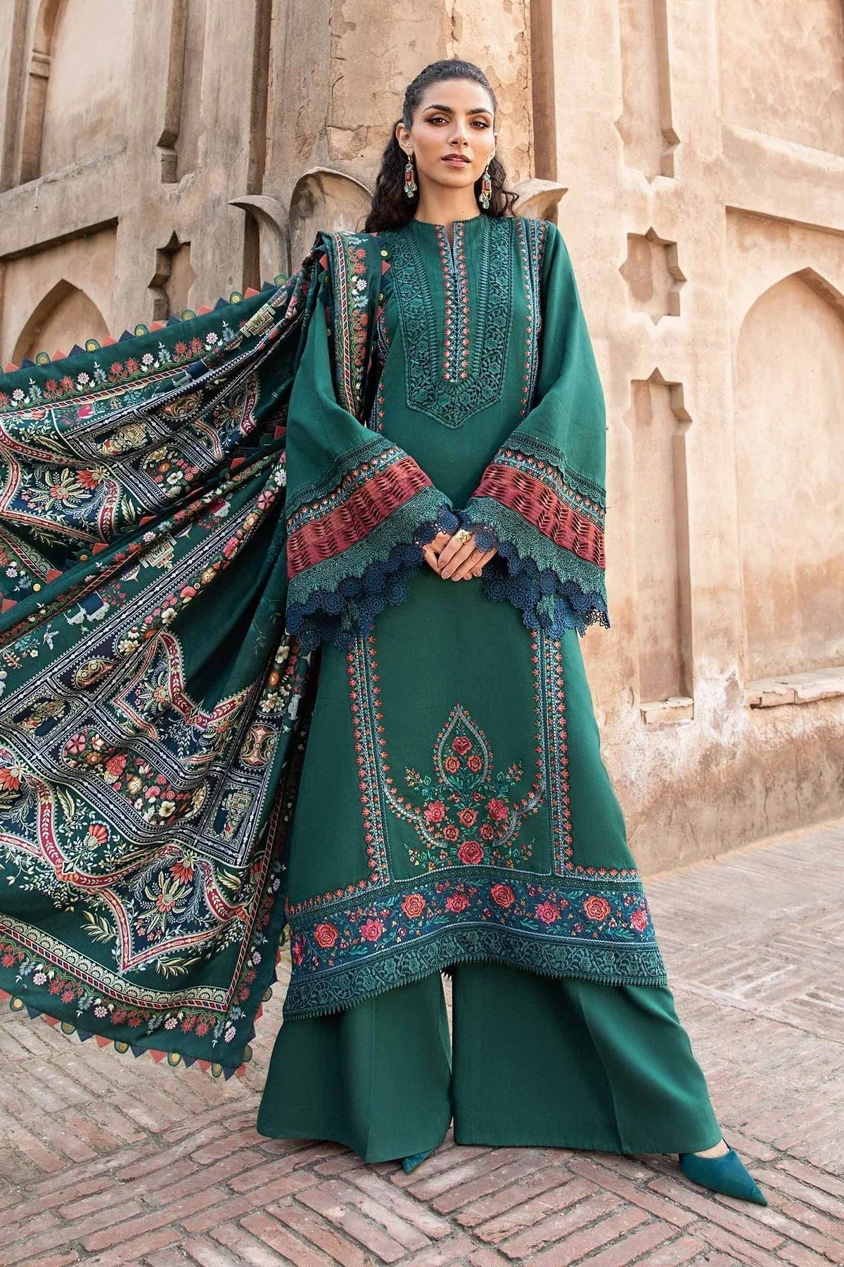Maria B | M Prints Winter 24 | MPT-2405-B - Aqsa Fabrics