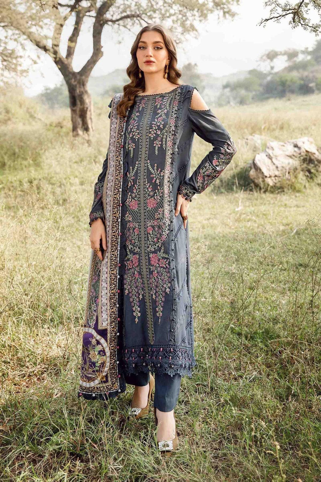 Maria B | M Prints Winter 24 | MPT-2406-A - Aqsa Fabrics