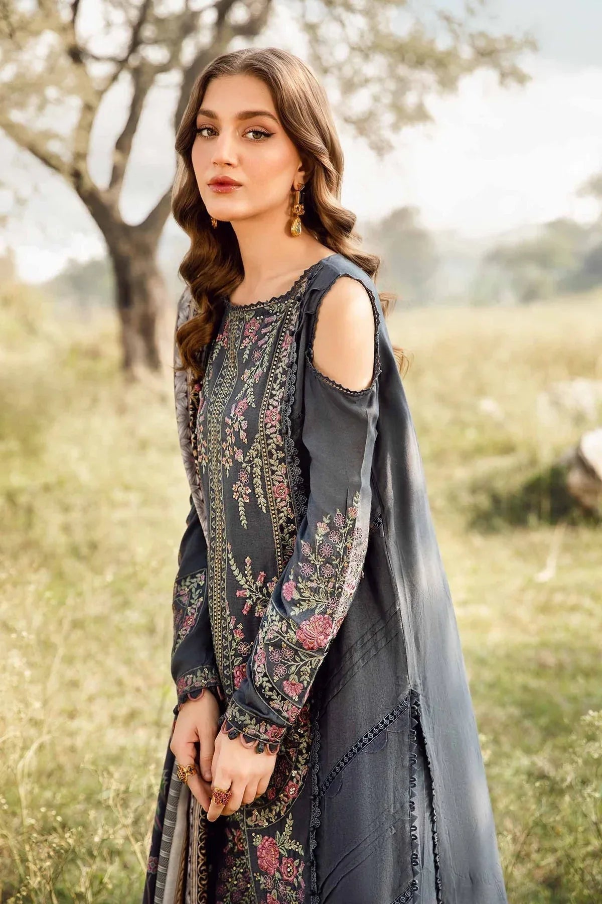 Maria B | M Prints Winter 24 | MPT-2406-A - Aqsa Fabrics