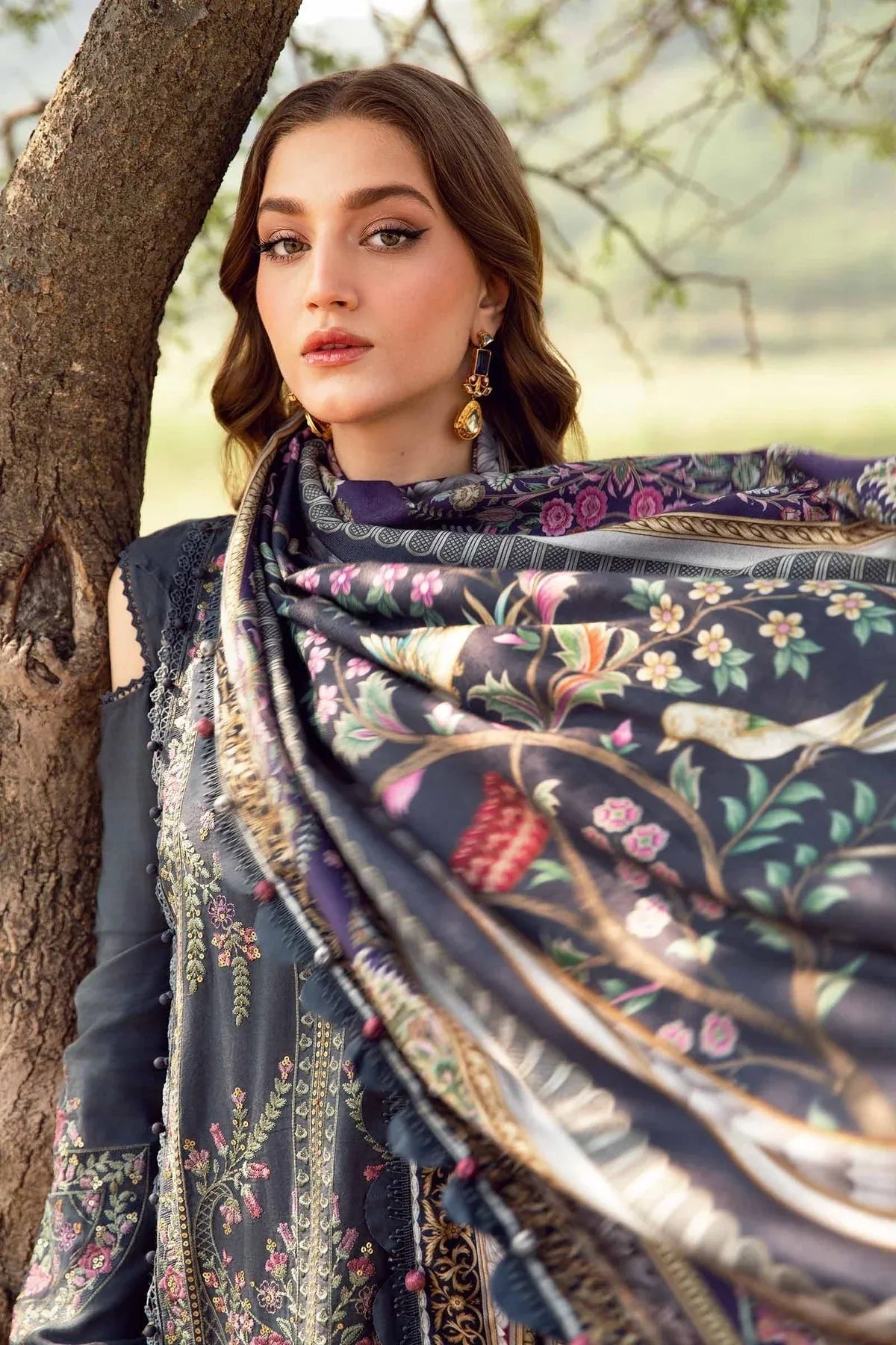 Maria B | M Prints Winter 24 | MPT-2406-A - Aqsa Fabrics