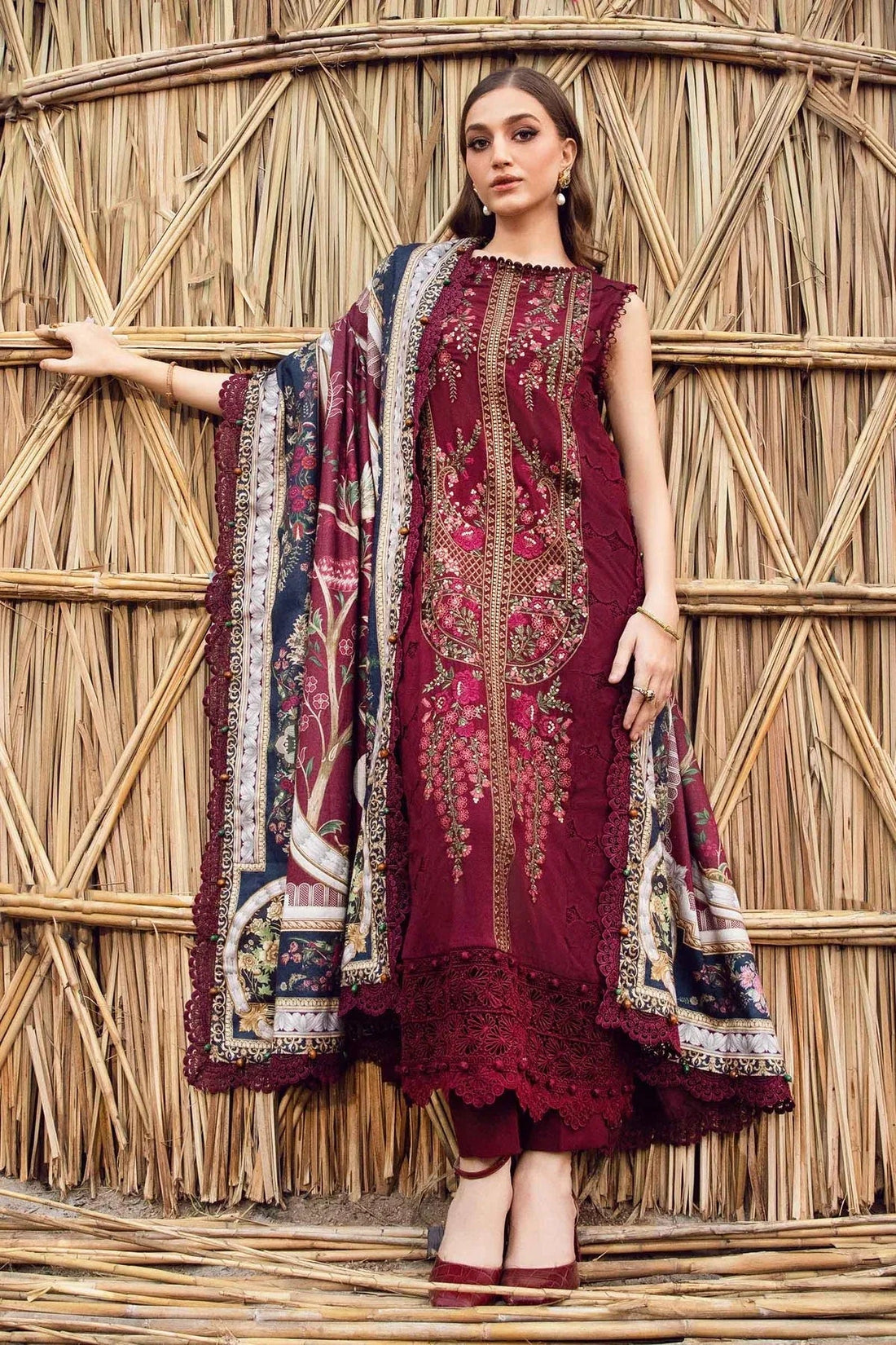 Maria B | M Prints Winter 24 | MPT-2406-B - Aqsa Fabrics