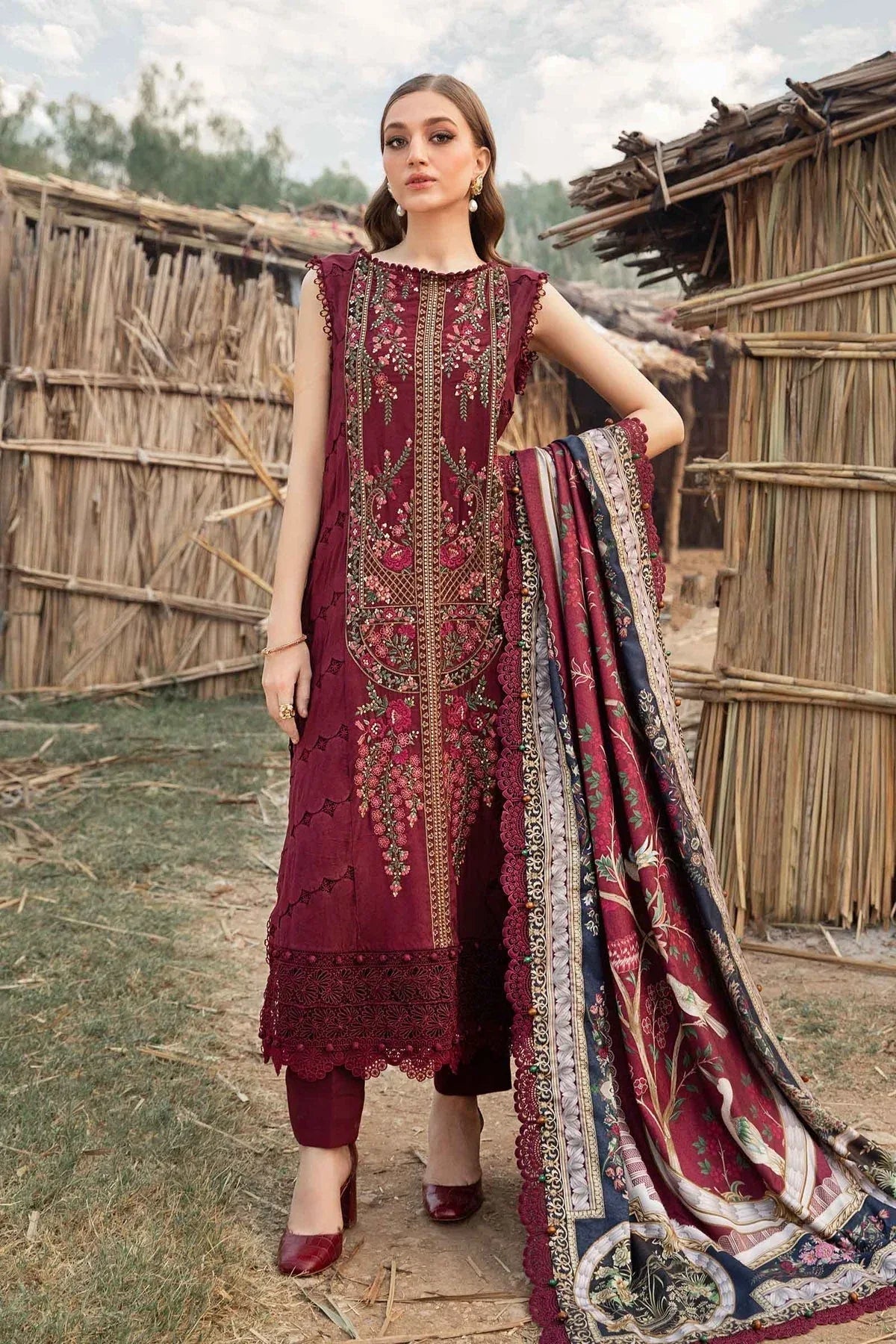 Maria B | M Prints Winter 24 | MPT-2406-B - Aqsa Fabrics