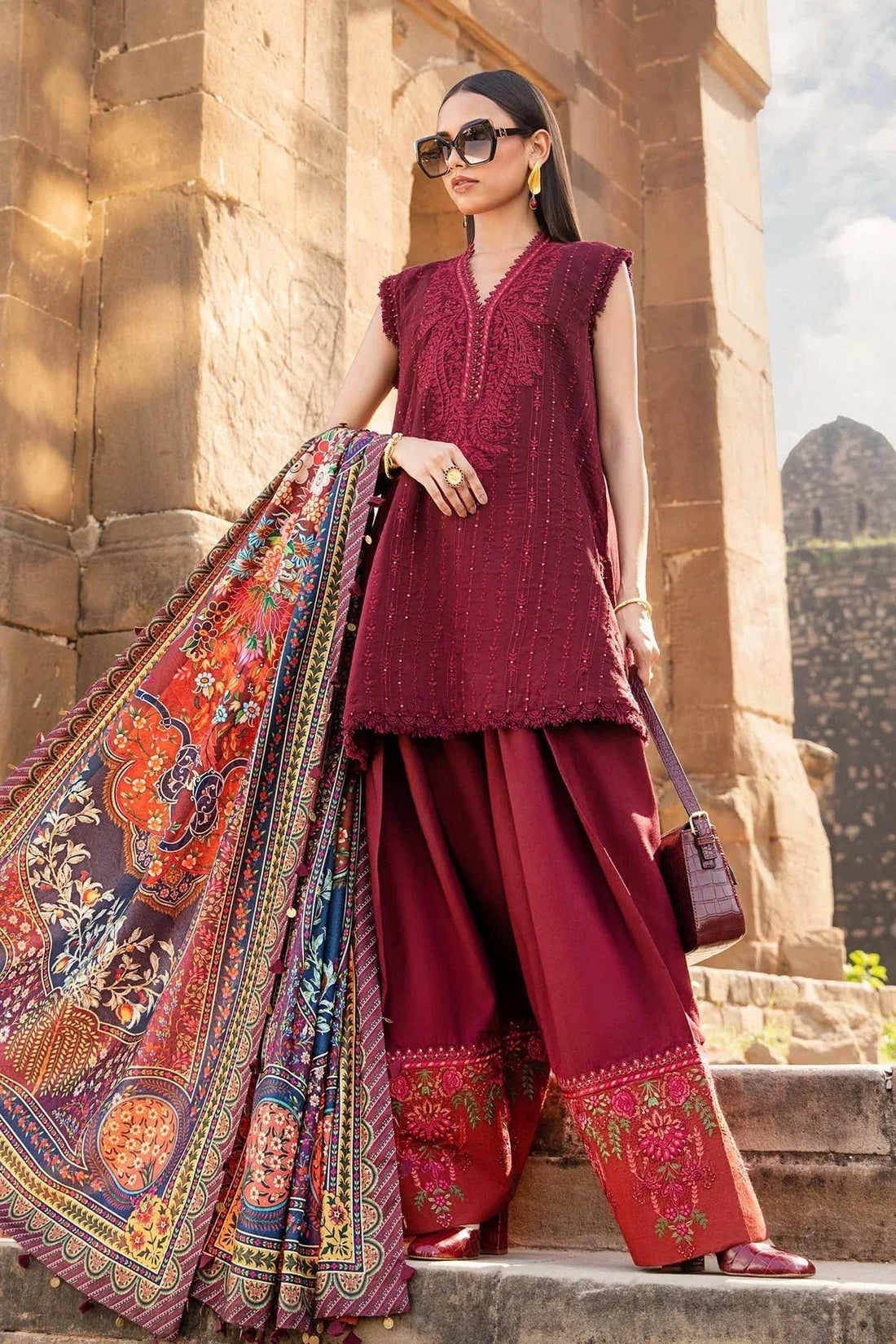 Maria B | M Prints Winter 24 | MPT-2407-B - Aqsa Fabrics