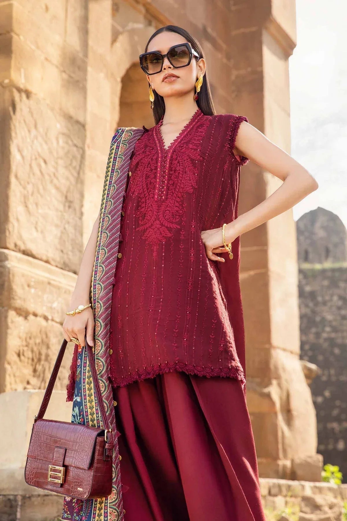 Maria B | M Prints Winter 24 | MPT-2407-B - Aqsa Fabrics