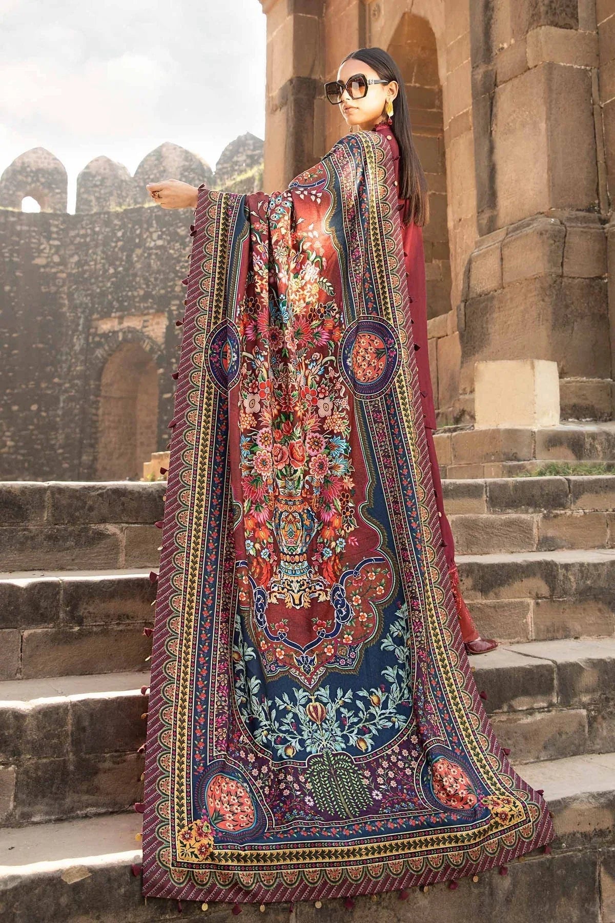 Maria B | M Prints Winter 24 | MPT-2407-B - Aqsa Fabrics