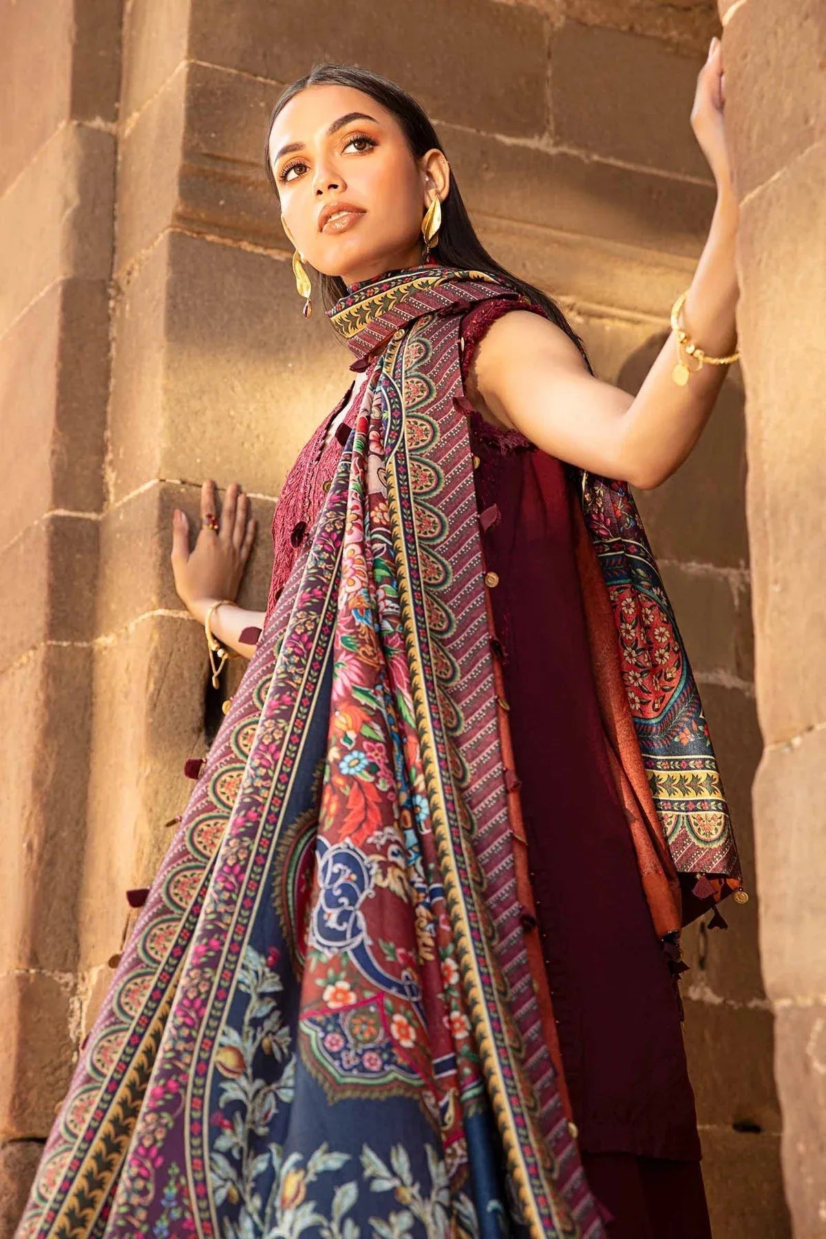 Maria B | M Prints Winter 24 | MPT-2407-B - Aqsa Fabrics