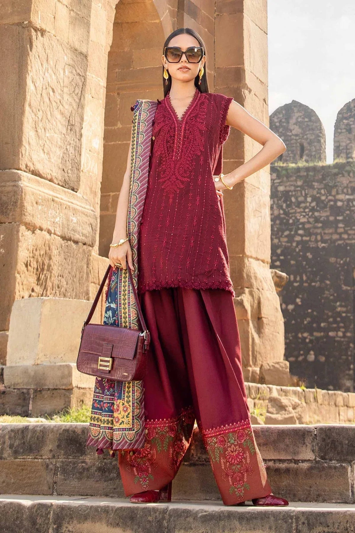 Maria B | M Prints Winter 24 | MPT-2407-B - Aqsa Fabrics