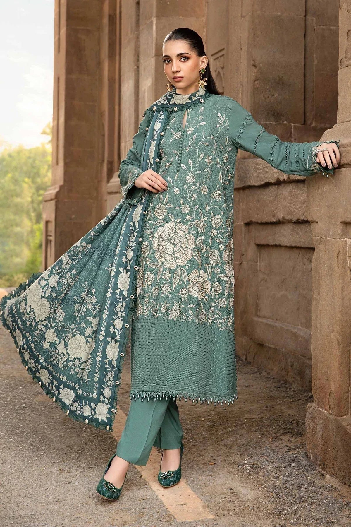 Maria B | M Prints Winter 24 | MPT-2408-A - Aqsa Fabrics