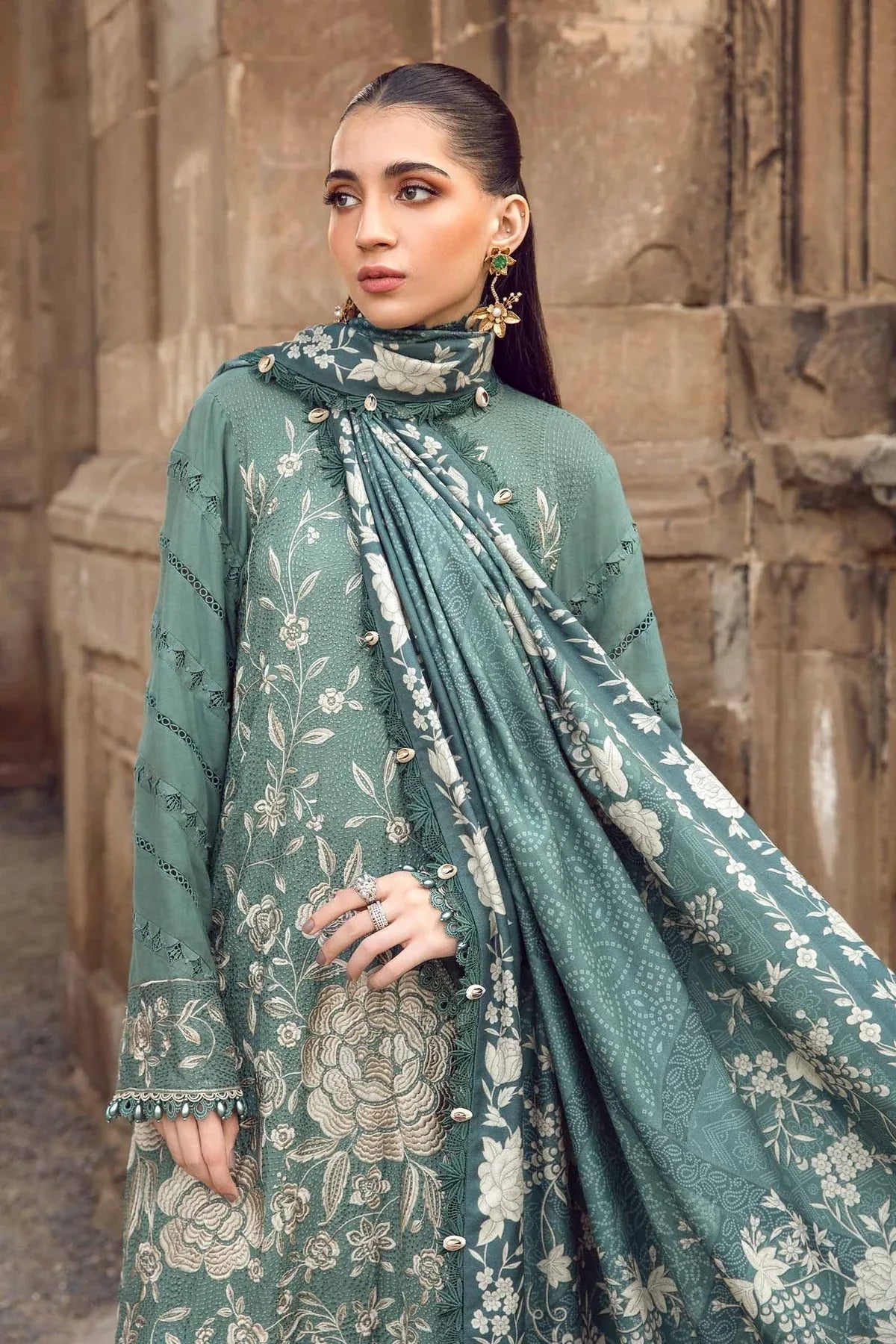 Maria B | M Prints Winter 24 | MPT-2408-A - Aqsa Fabrics