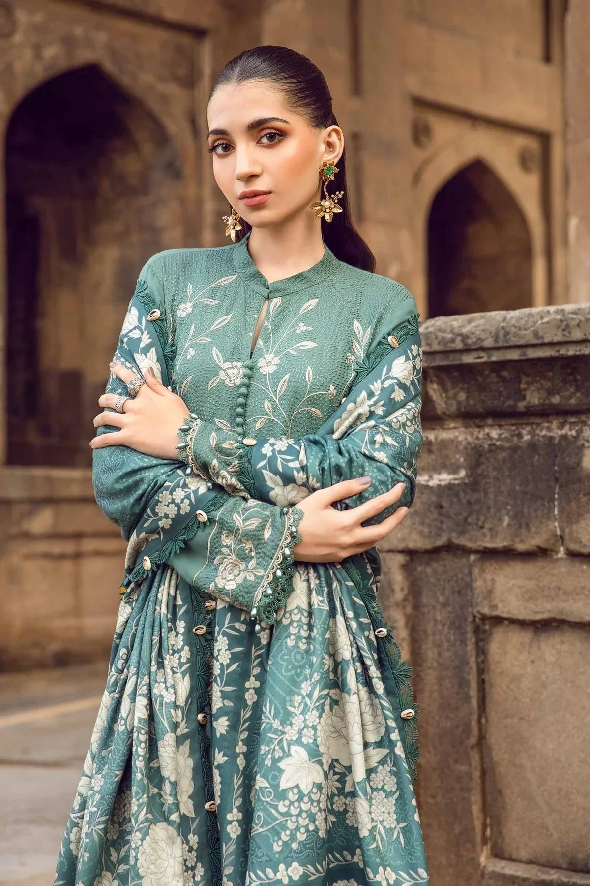 Maria B | M Prints Winter 24 | MPT-2408-A - Aqsa Fabrics