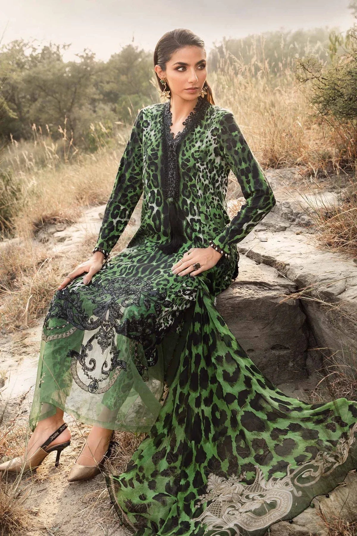 Maria B | M Prints Winter 24 | MPT-2409-A - Aqsa Fabrics