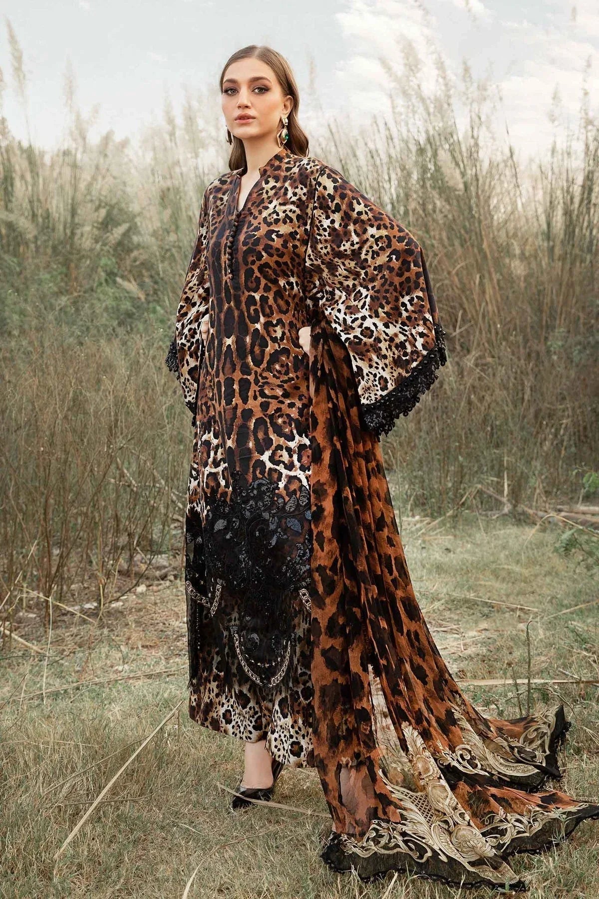 Maria B | M Prints Winter 24 | MPT-2409-B - Aqsa Fabrics