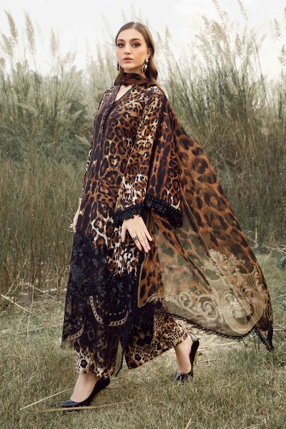 Maria B | M Prints Winter 24 | MPT-2409-B - Aqsa Fabrics