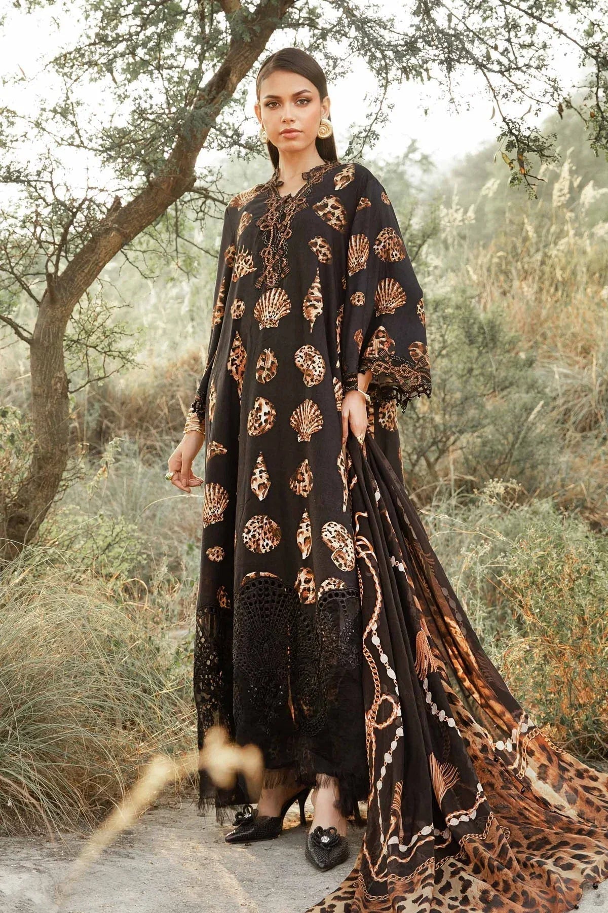 Maria B | M Prints Winter 24 | MPT-2410-B - Aqsa Fabrics