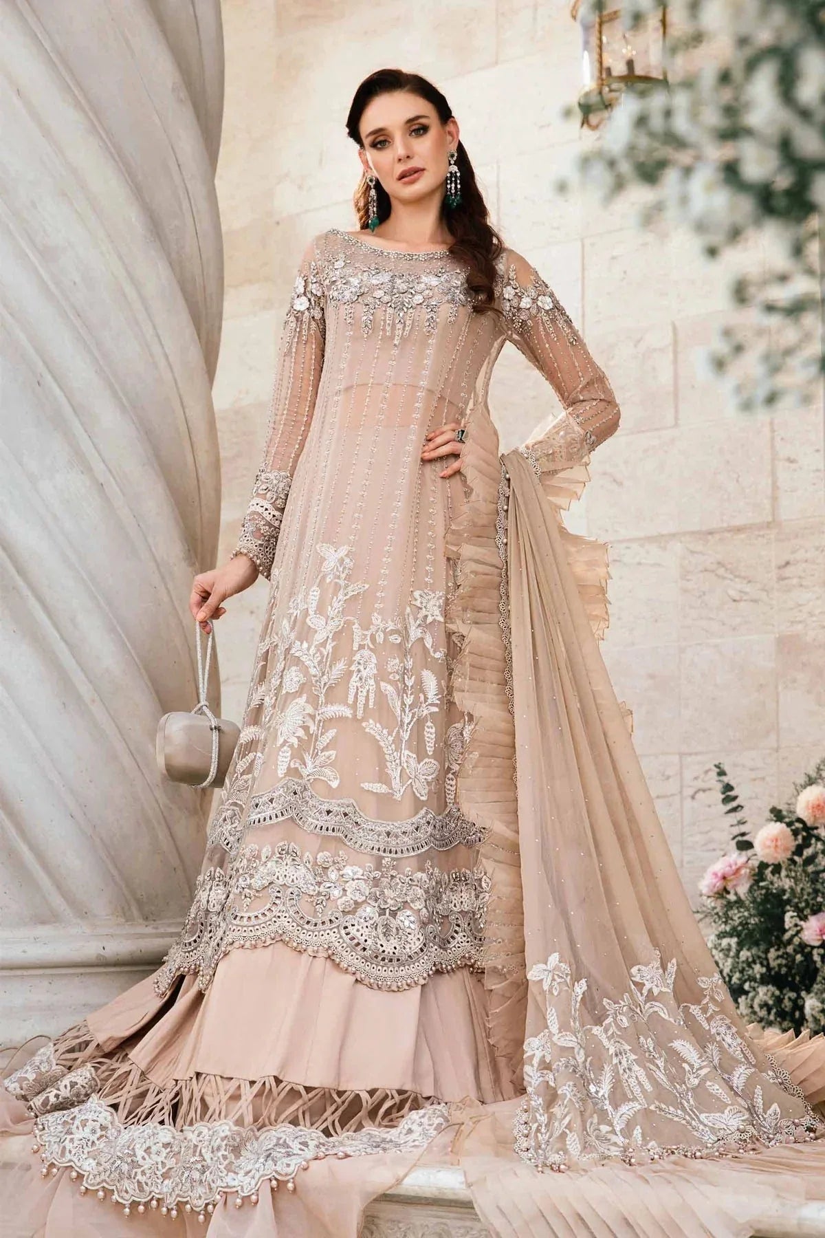 Maria B | Mbroidered Fabrics 2024 | BD-2801 - Aqsa Fabrics