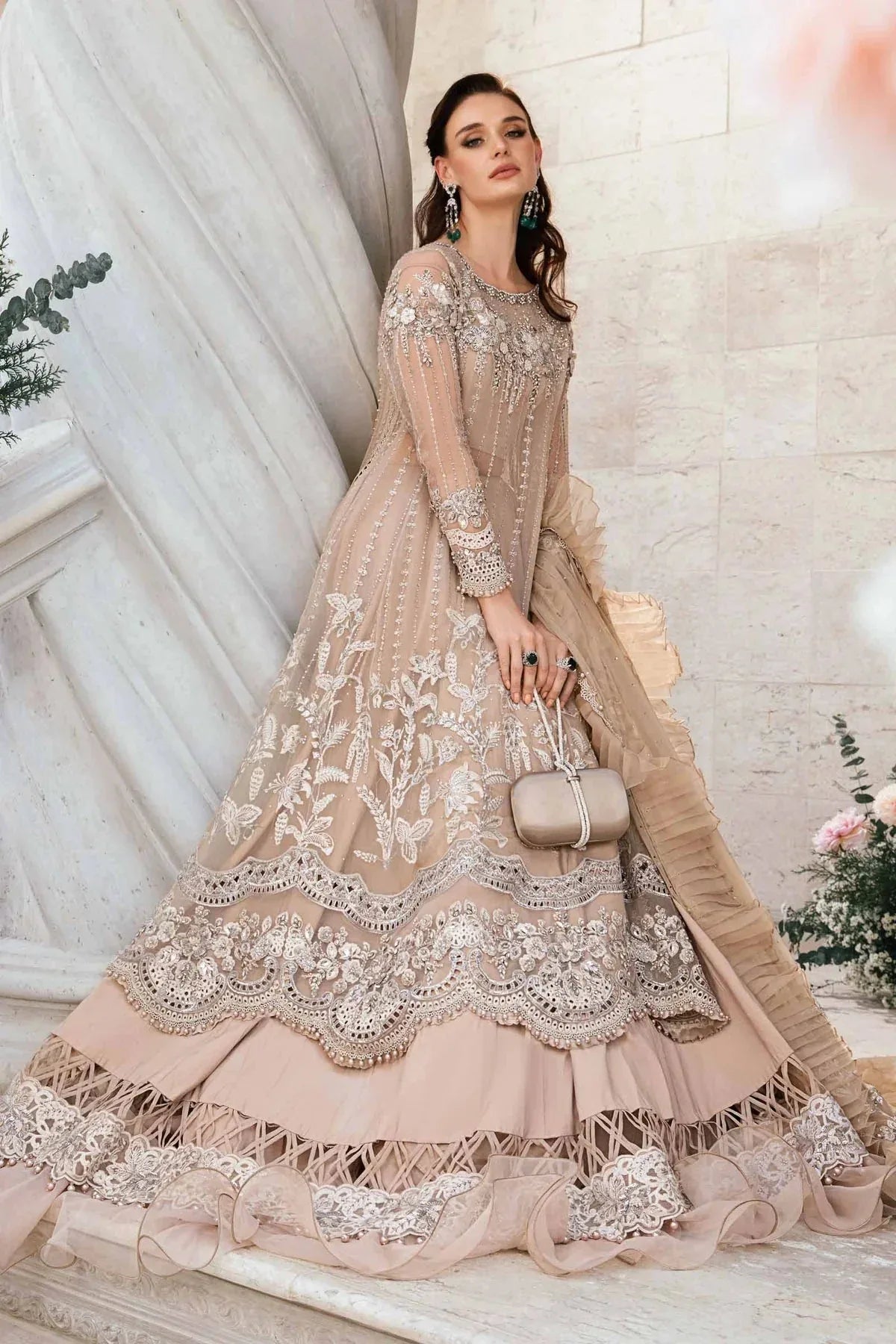 Maria B | Mbroidered Fabrics 2024 | BD-2801 - Aqsa Fabrics