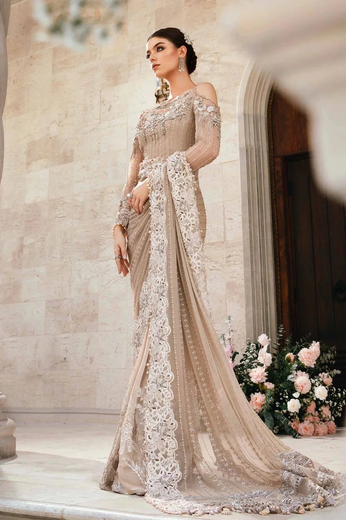 Maria B | Mbroidered Fabrics 2024 | BD-2801 - Aqsa Fabrics