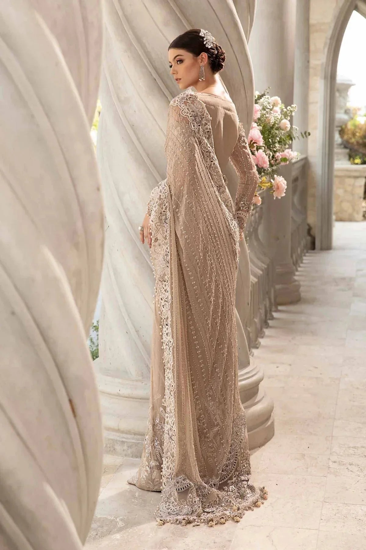 Maria B | Mbroidered Fabrics 2024 | BD-2801 - Aqsa Fabrics