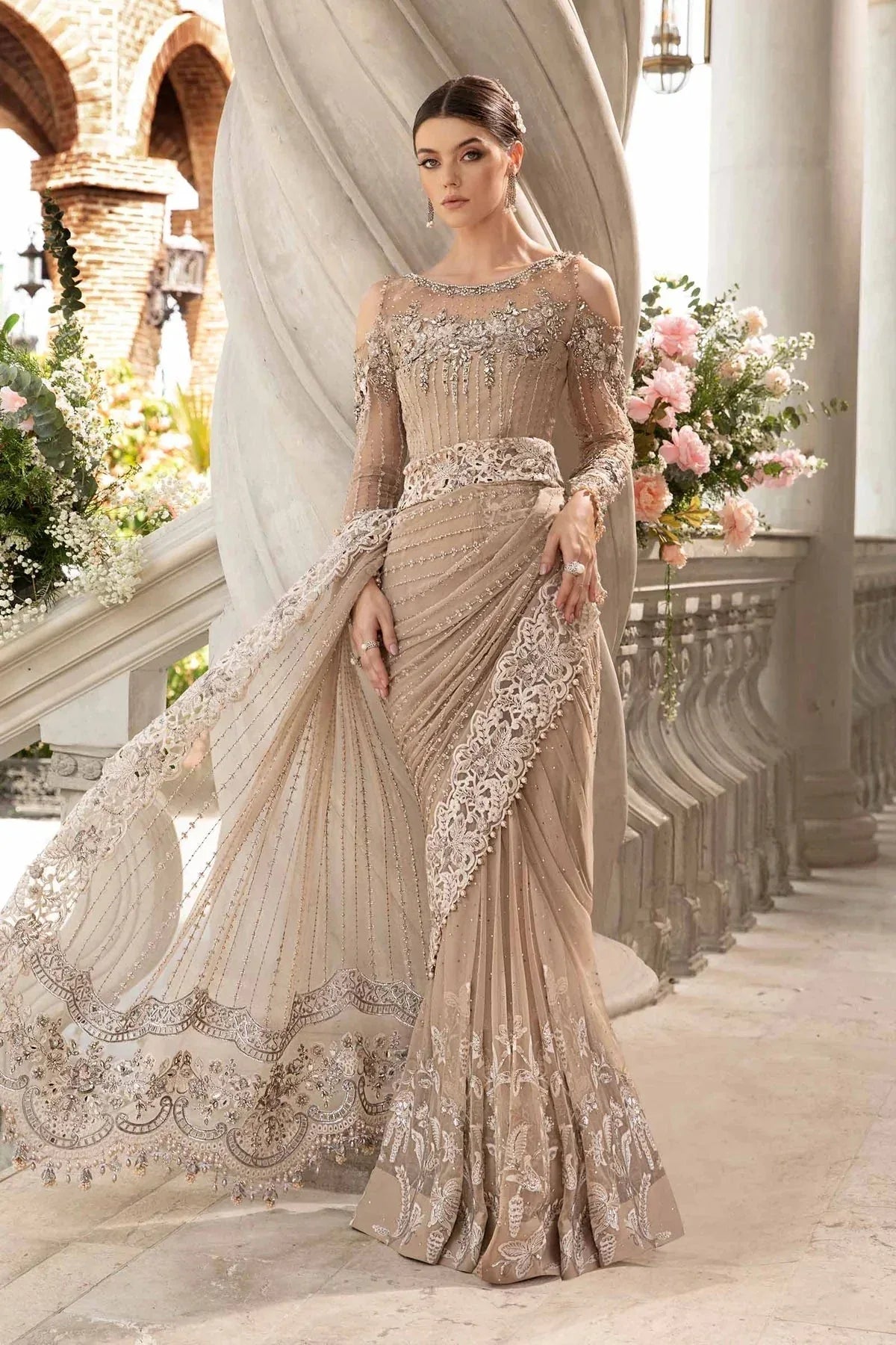 Maria B | Mbroidered Fabrics 2024 | BD-2801 - Aqsa Fabrics