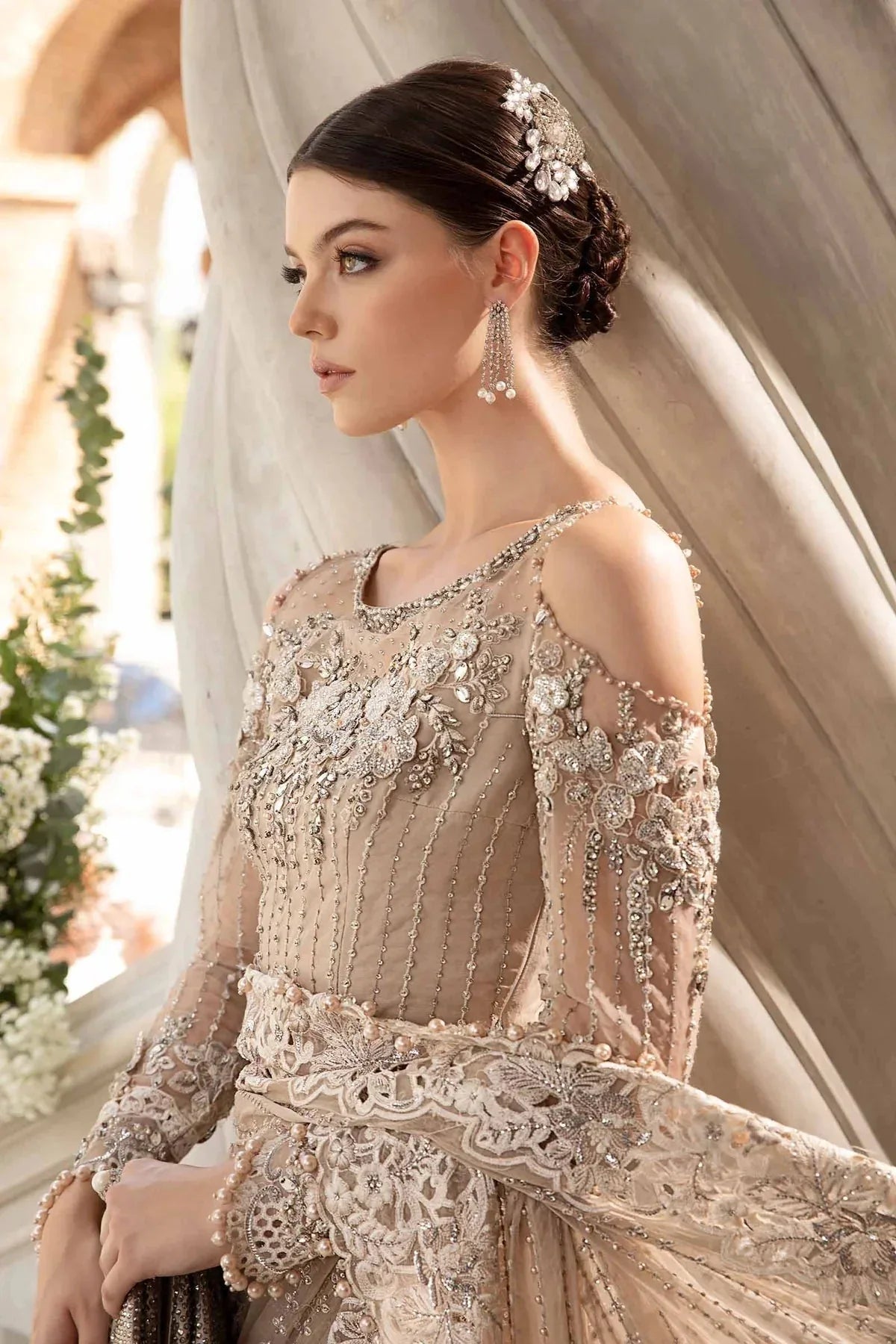 Maria B | Mbroidered Fabrics 2024 | BD-2801 - Aqsa Fabrics