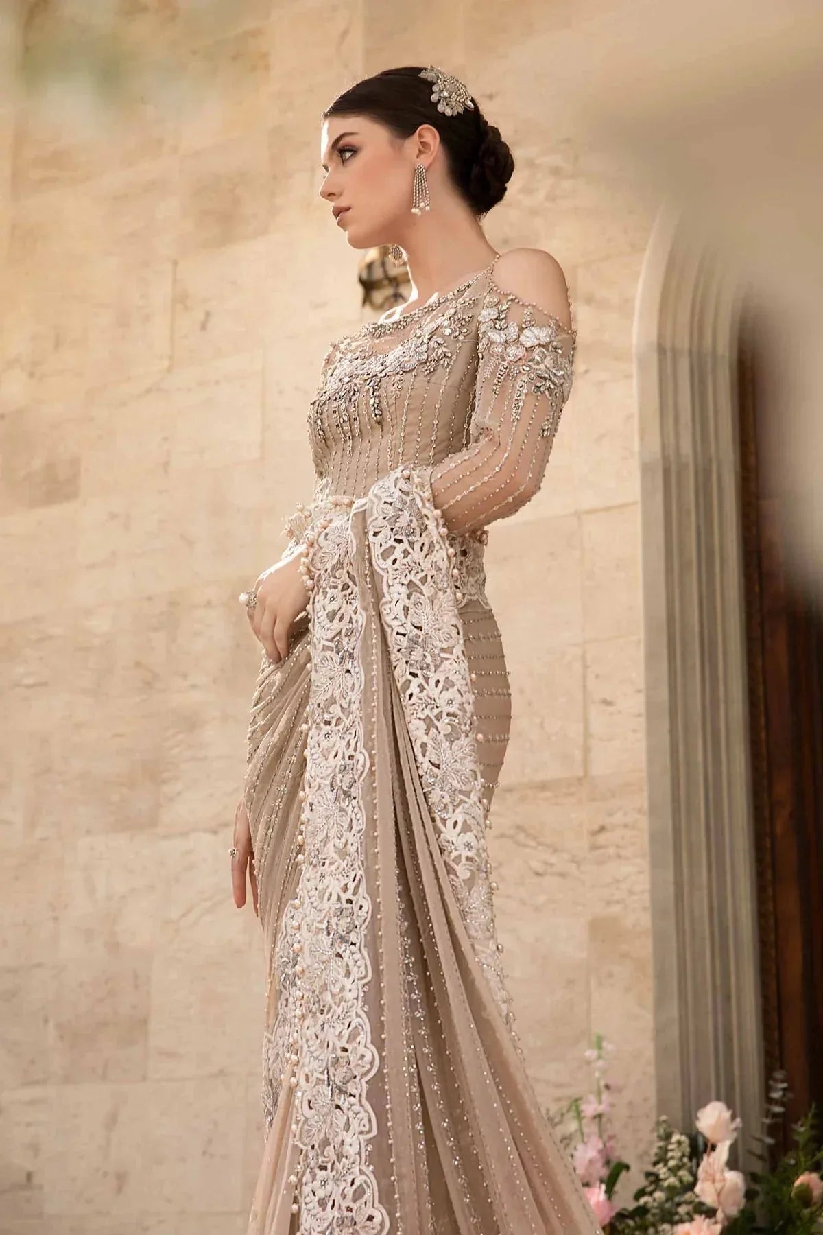 Maria B | Mbroidered Fabrics 2024 | BD-2801 - Aqsa Fabrics