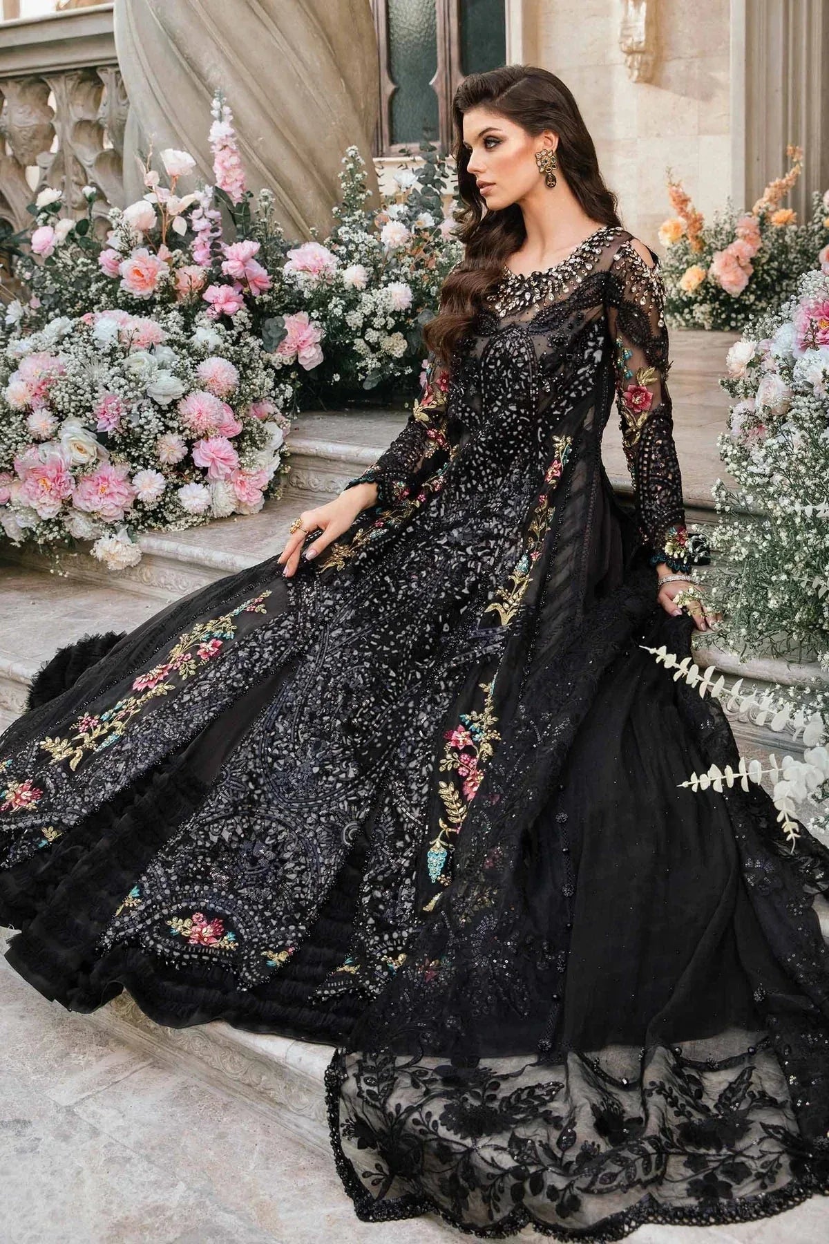 Maria B | Mbroidered Fabrics 2024 | BD-2802 - Aqsa Fabrics