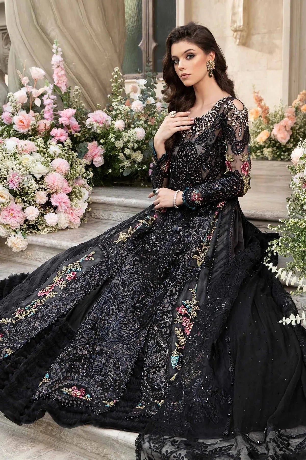 Maria B | Mbroidered Fabrics 2024 | BD-2802 - Aqsa Fabrics