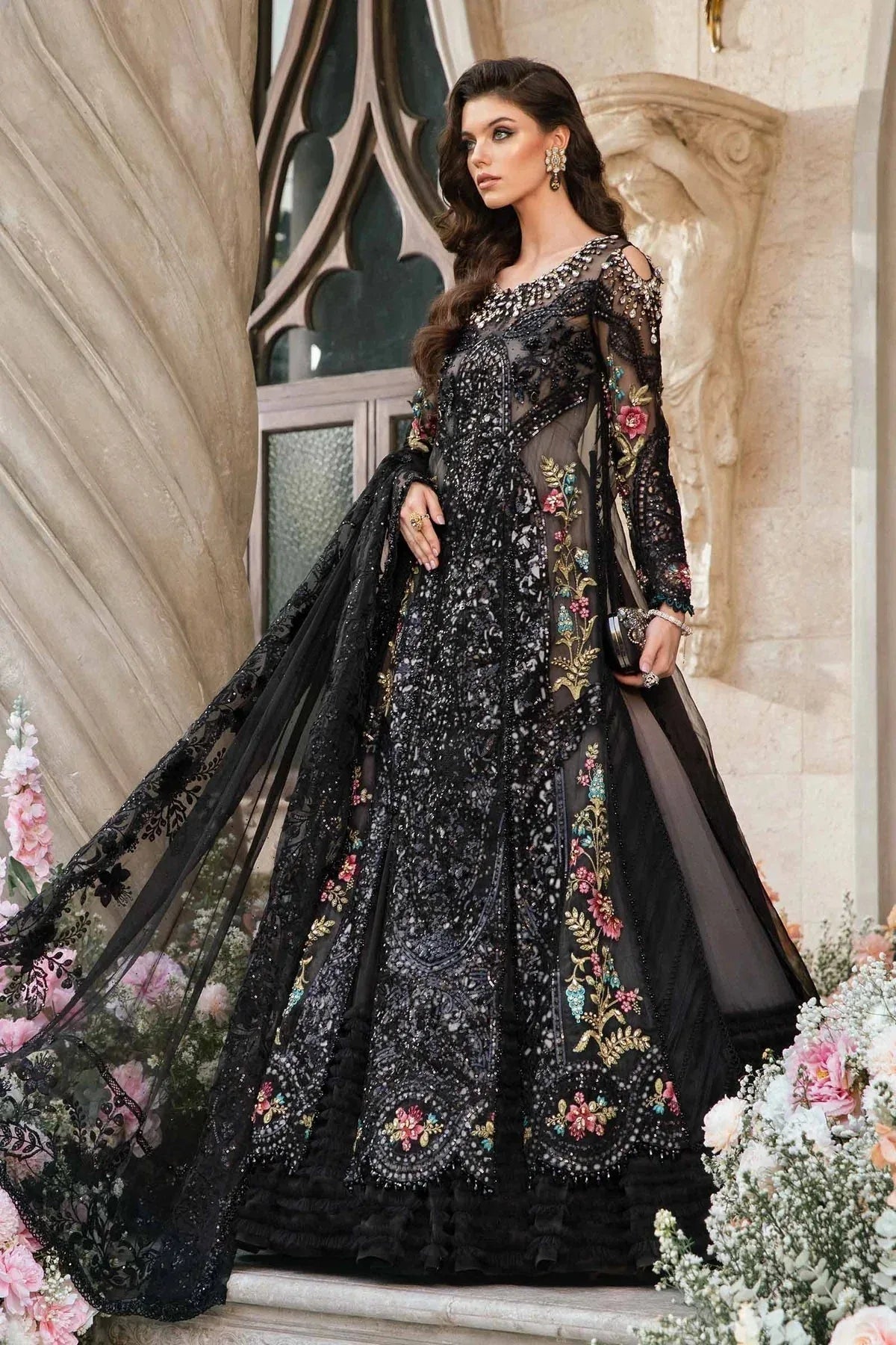 Maria B | Mbroidered Fabrics 2024 | BD-2802 - Aqsa Fabrics