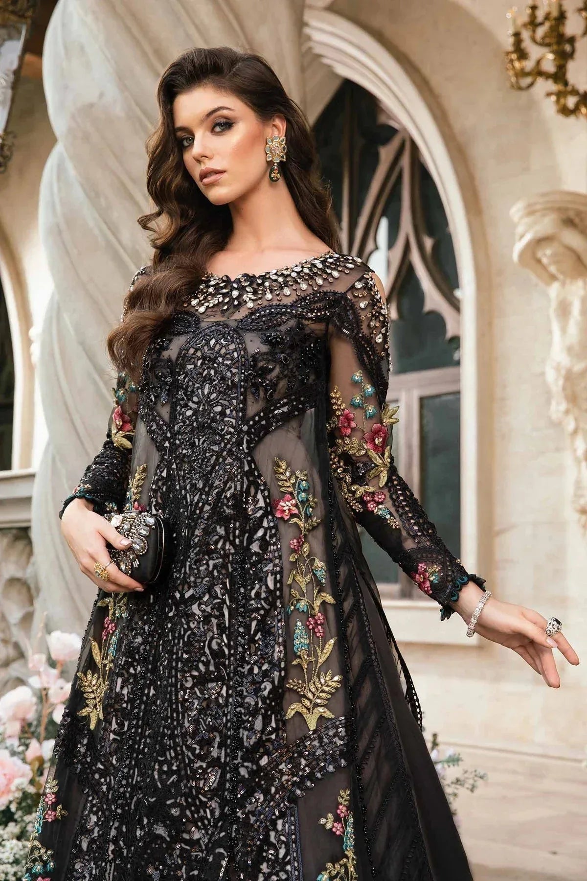 Maria B | Mbroidered Fabrics 2024 | BD-2802 - Aqsa Fabrics