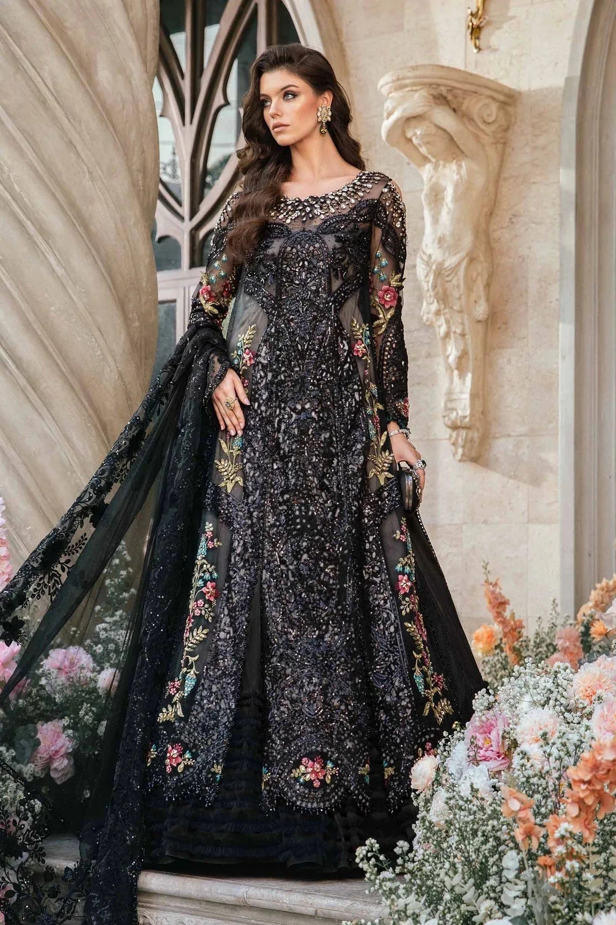 Maria B | Mbroidered Fabrics 2024 | BD-2802 - Aqsa Fabrics