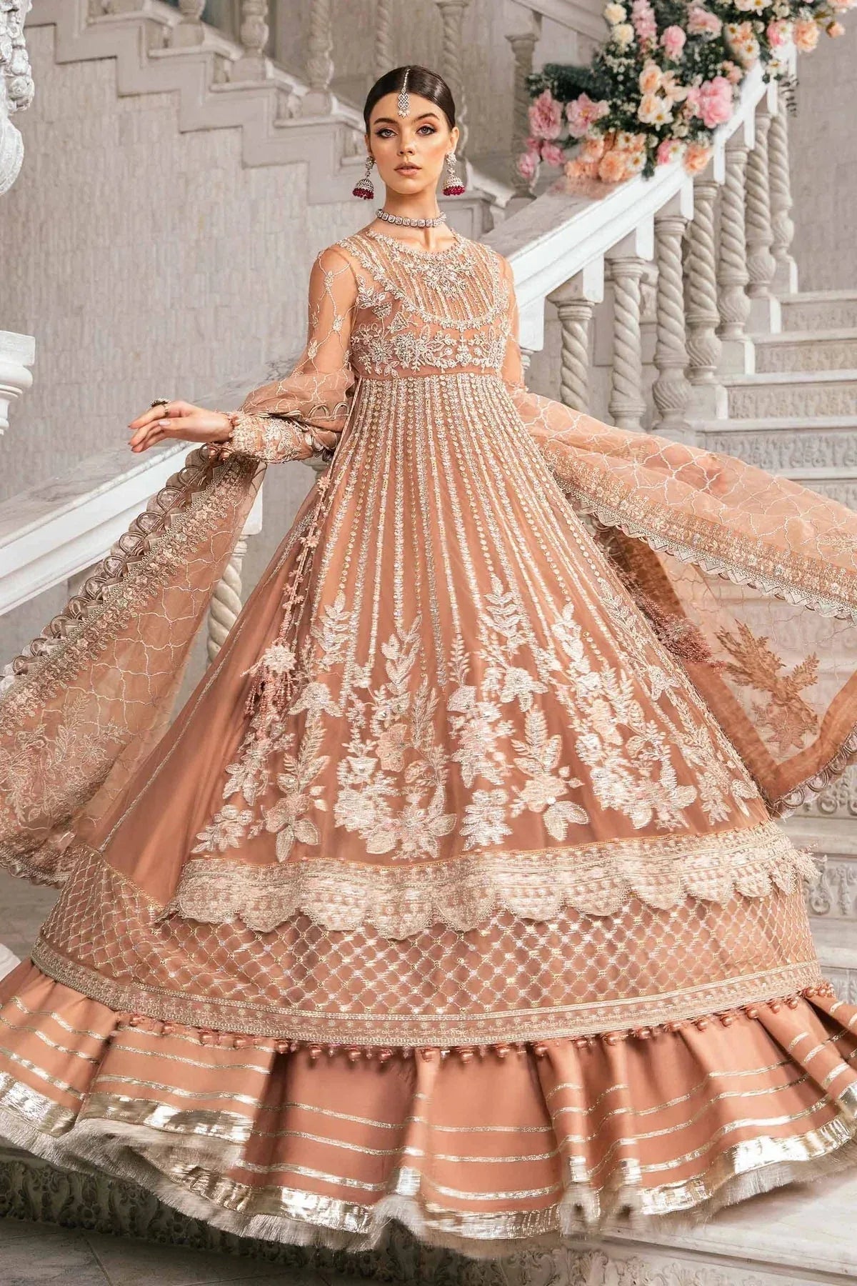 Maria B | Mbroidered Fabrics 2024 | BD-2804 - Aqsa Fabrics