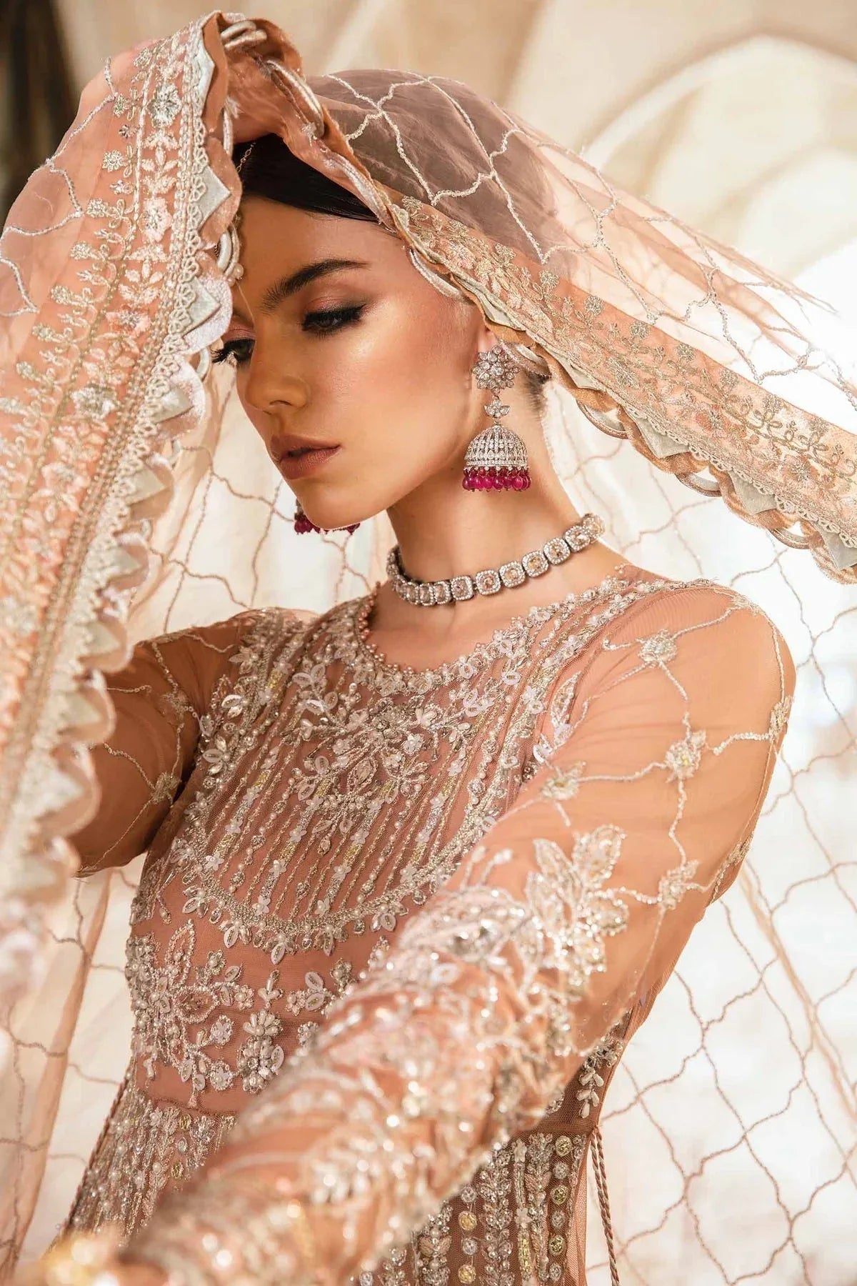 Maria B | Mbroidered Fabrics 2024 | BD-2804 - Aqsa Fabrics