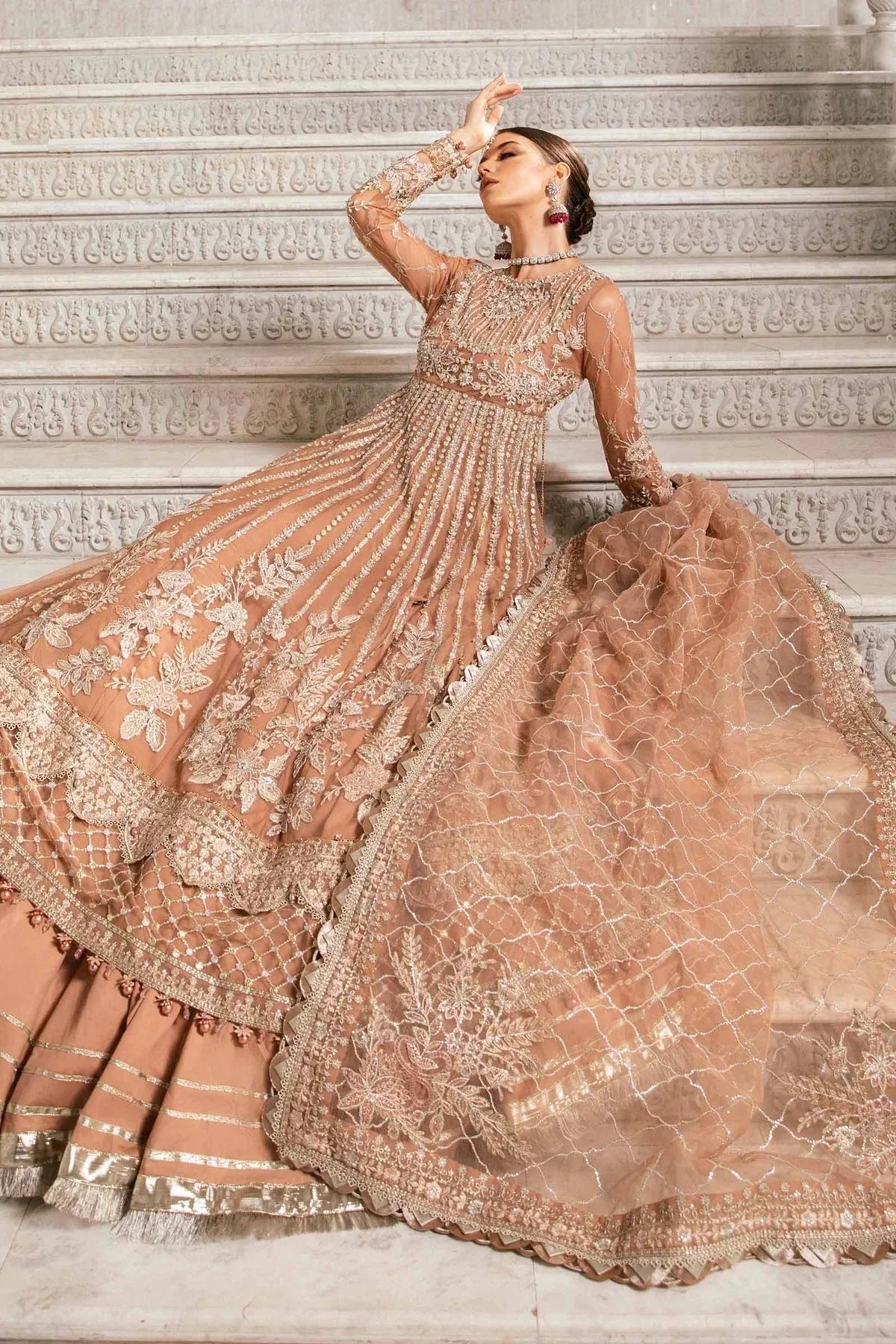 Maria B | Mbroidered Fabrics 2024 | BD-2804 - Aqsa Fabrics