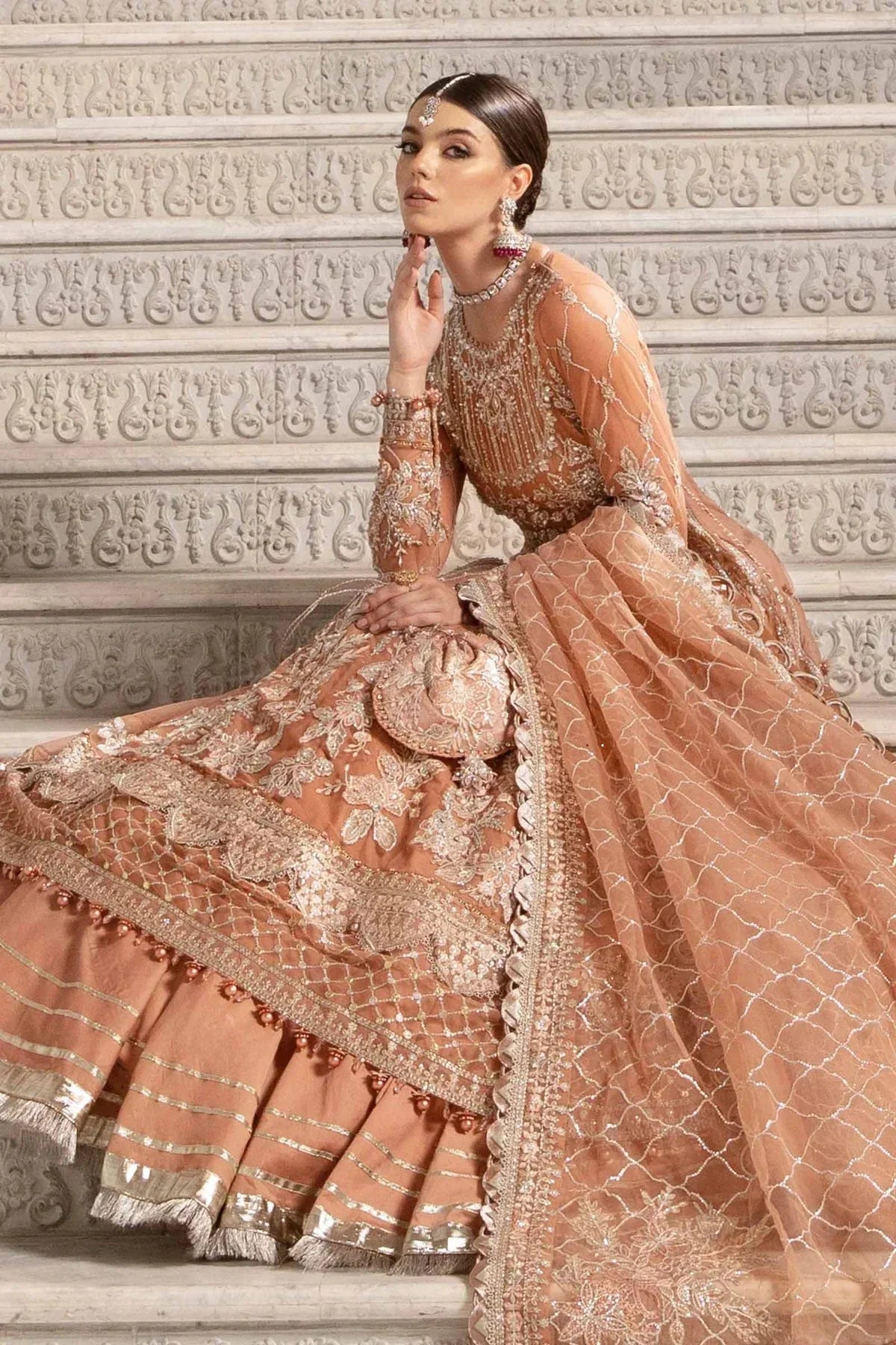 Maria B | Mbroidered Fabrics 2024 | BD-2804 - Aqsa Fabrics