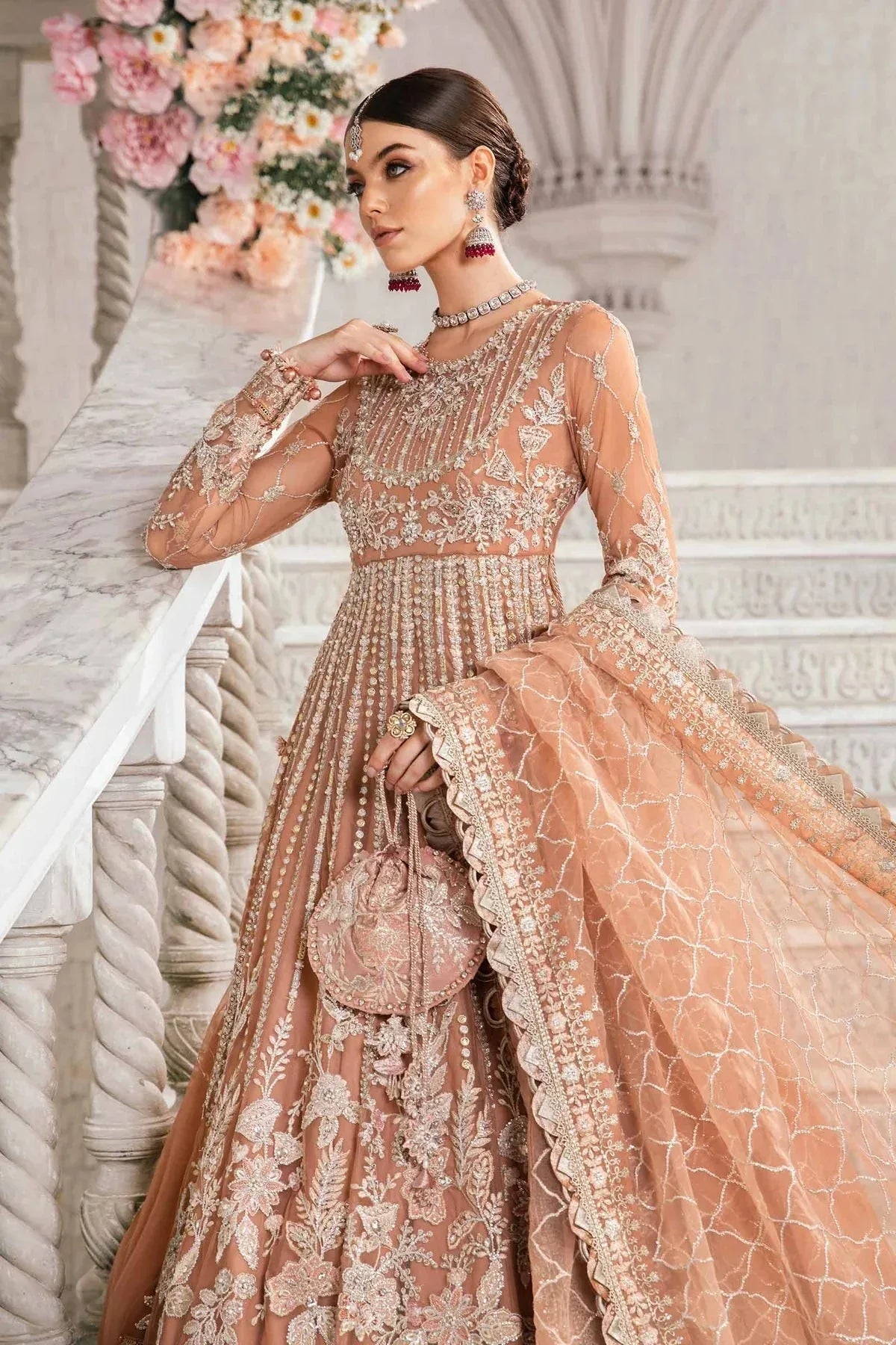 Maria B | Mbroidered Fabrics 2024 | BD-2804 - Aqsa Fabrics