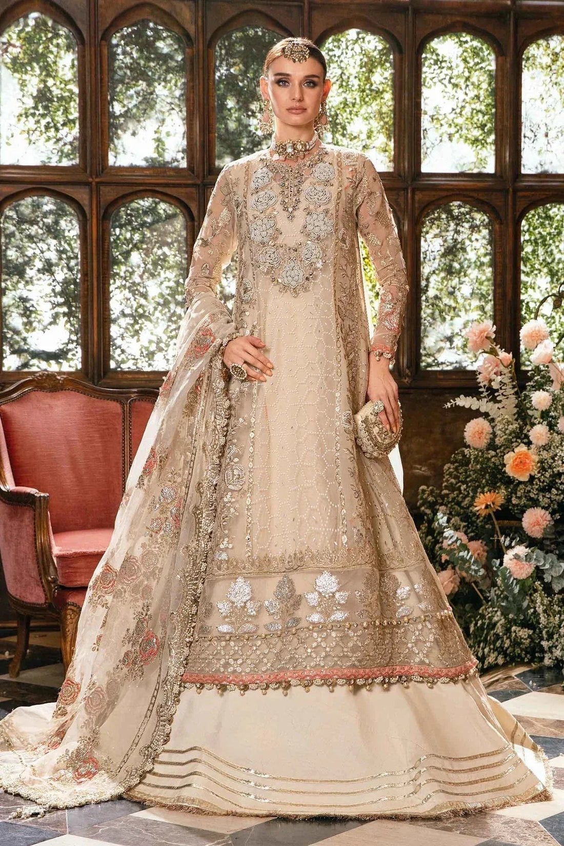 Maria B | Mbroidered Fabrics 2024 | BD-2805 - Aqsa Fabrics
