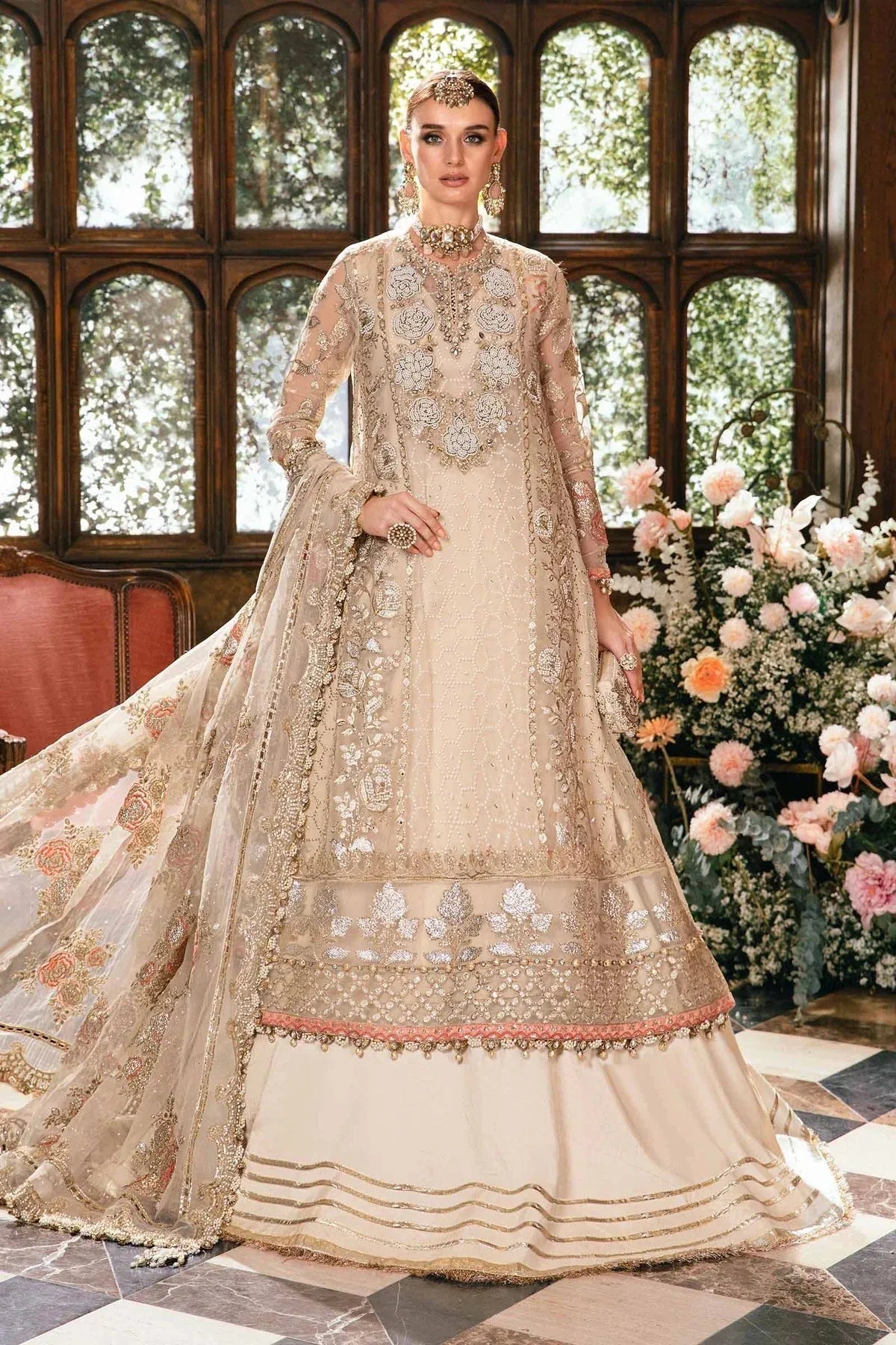 Maria B | Mbroidered Fabrics 2024 | BD-2805 - Aqsa Fabrics