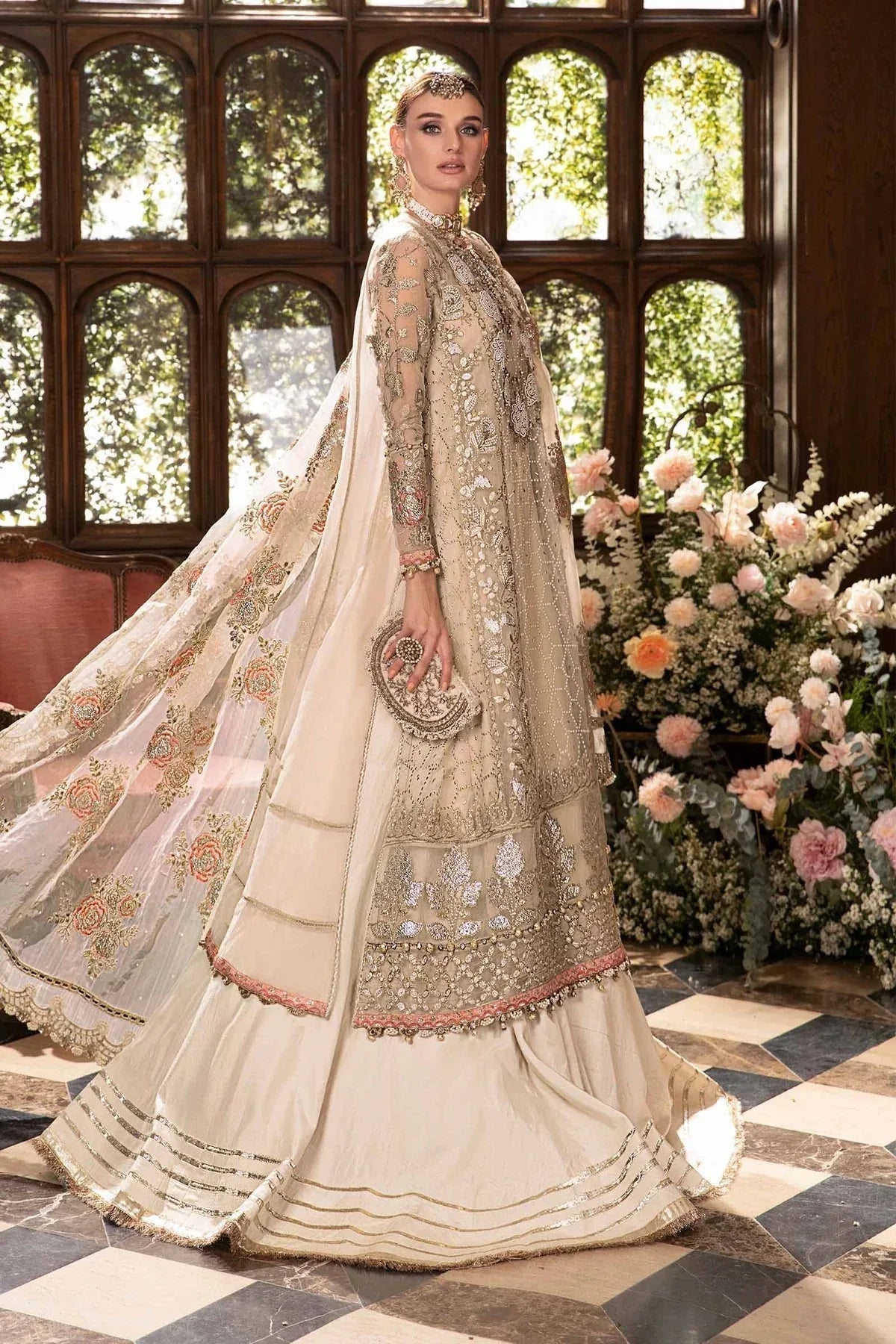 Maria B | Mbroidered Fabrics 2024 | BD-2805 - Aqsa Fabrics