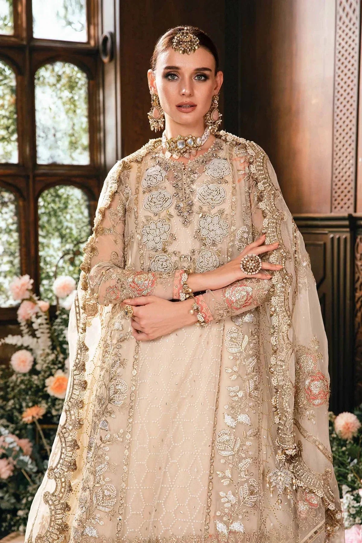 Maria B | Mbroidered Fabrics 2024 | BD-2805 - Aqsa Fabrics