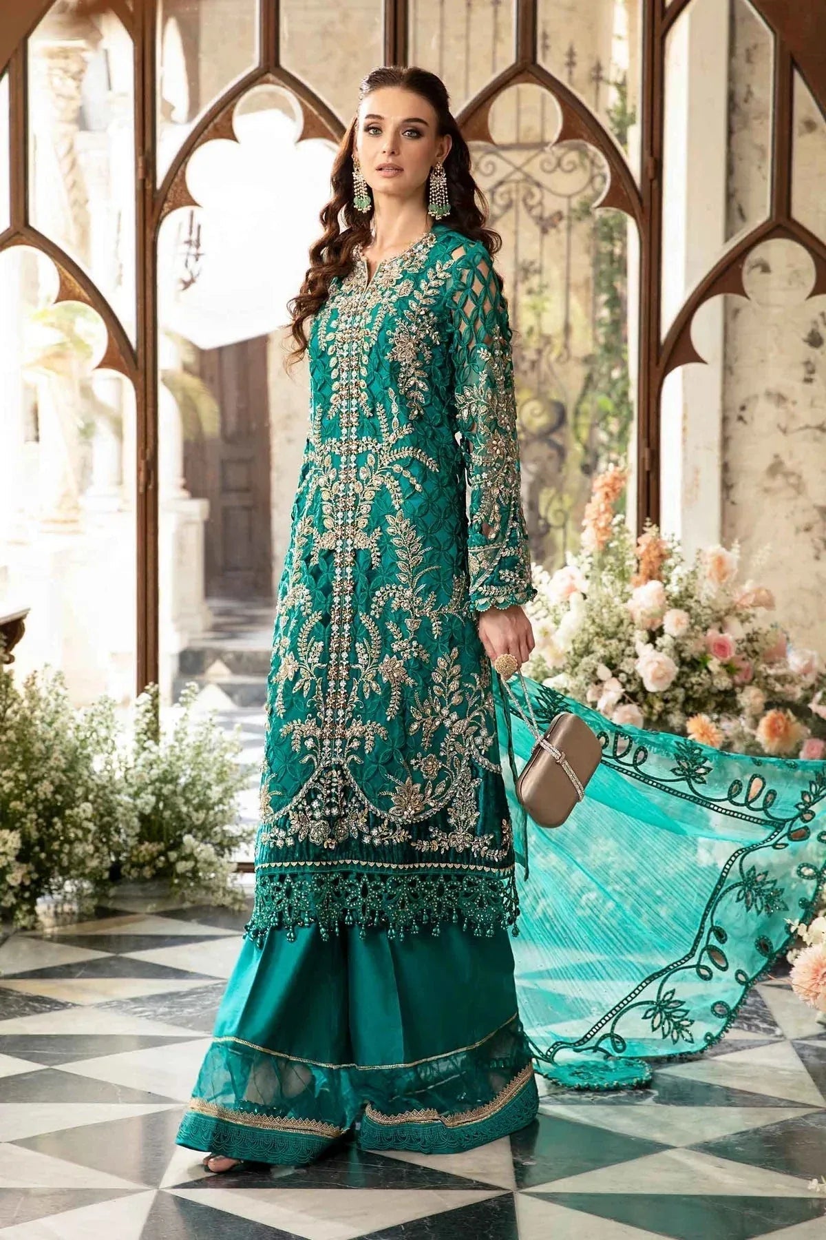 Maria B | Mbroidered Fabrics 2024 | BD-2806 - Aqsa Fabrics