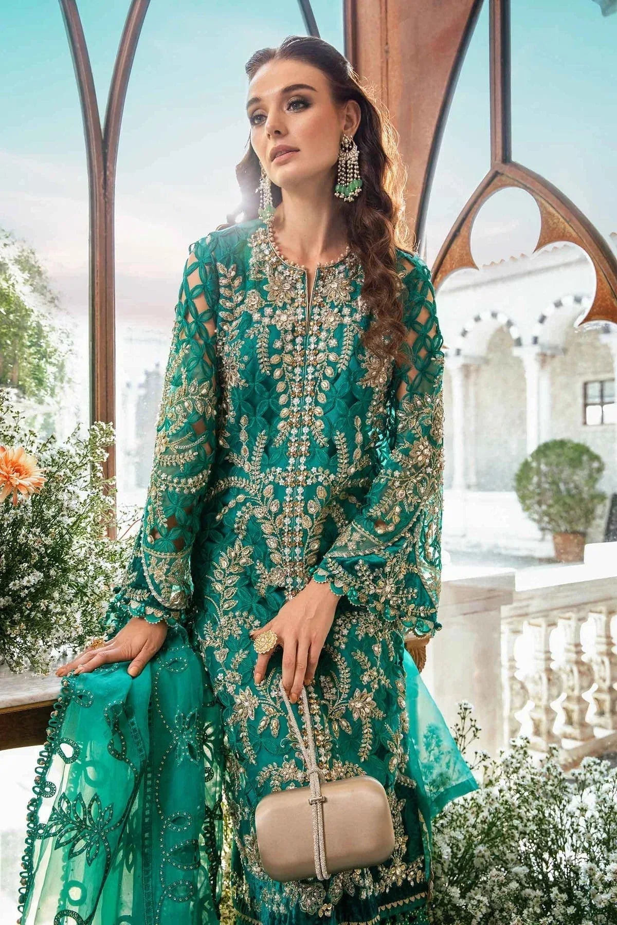 Maria B | Mbroidered Fabrics 2024 | BD-2806 - Aqsa Fabrics