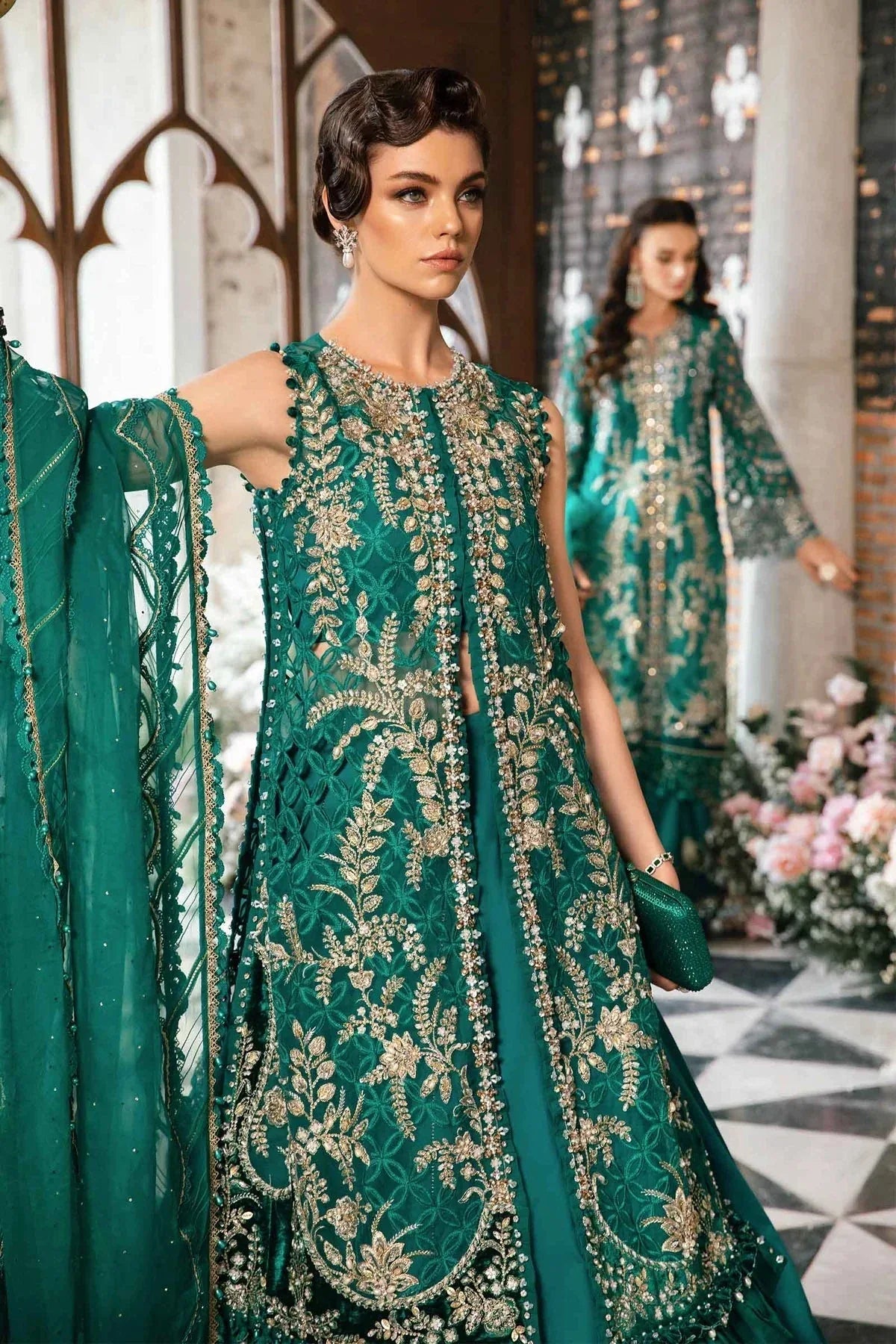 Maria B | Mbroidered Fabrics 2024 | BD-2806 - Aqsa Fabrics