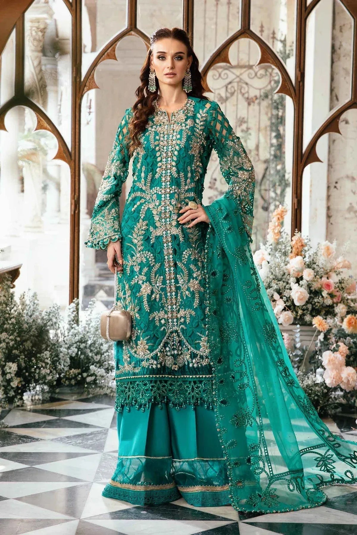 Maria B | Mbroidered Fabrics 2024 | BD-2806 - Aqsa Fabrics