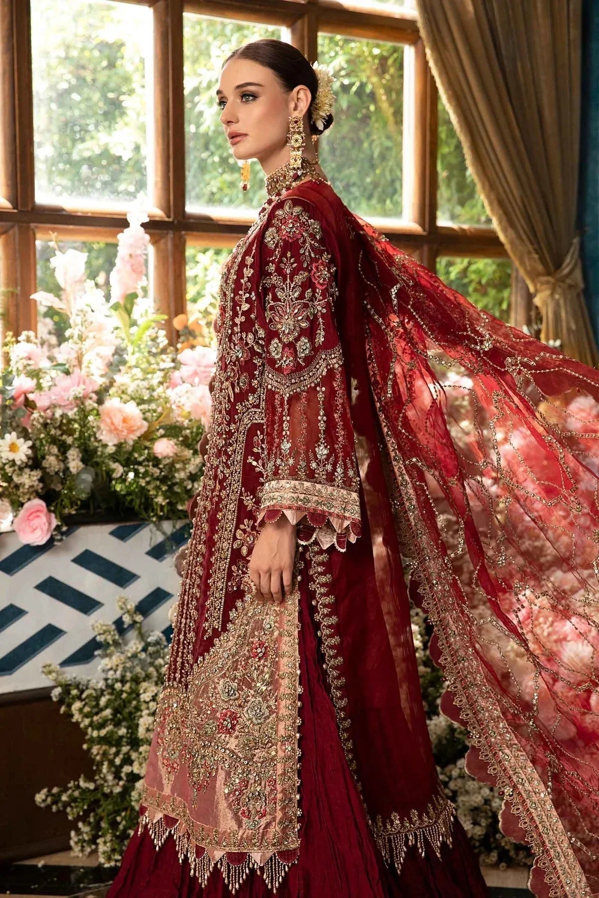Maria B | Mbroidered Fabrics 2024 | BD-2807 - Aqsa Fabrics