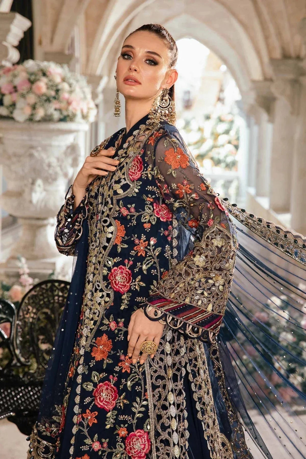 Maria B | Mbroidered Fabrics 2024 | BD-2808 - Aqsa Fabrics