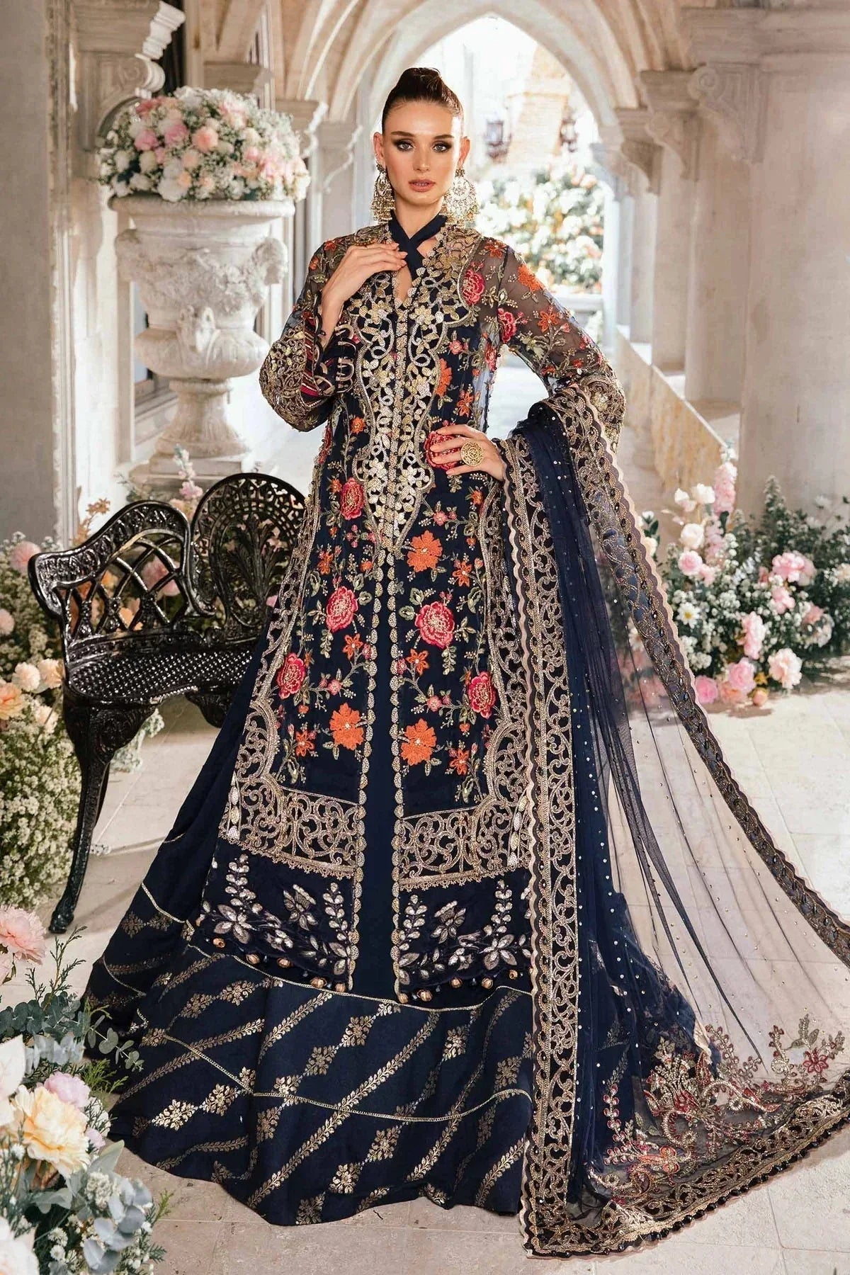 Maria B | Mbroidered Fabrics 2024 | BD-2808 - Aqsa Fabrics