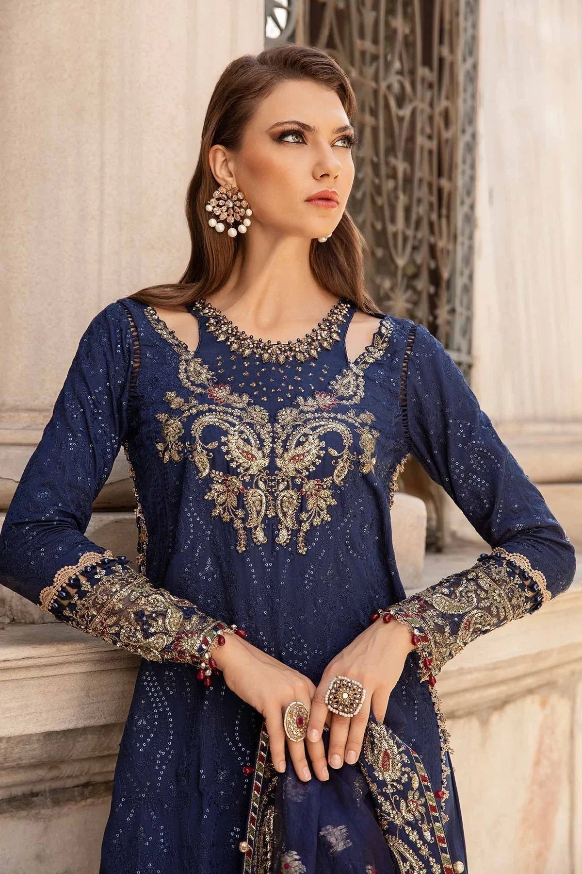 Maria B | Sateen Formals 24 | CST-804 - Aqsa Fabrics
